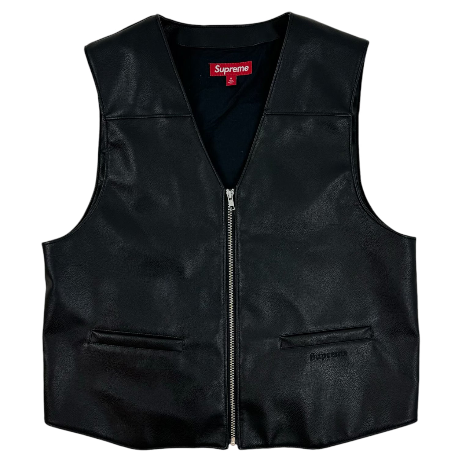 Supreme x Toy Machine Faux Leather Vest Black