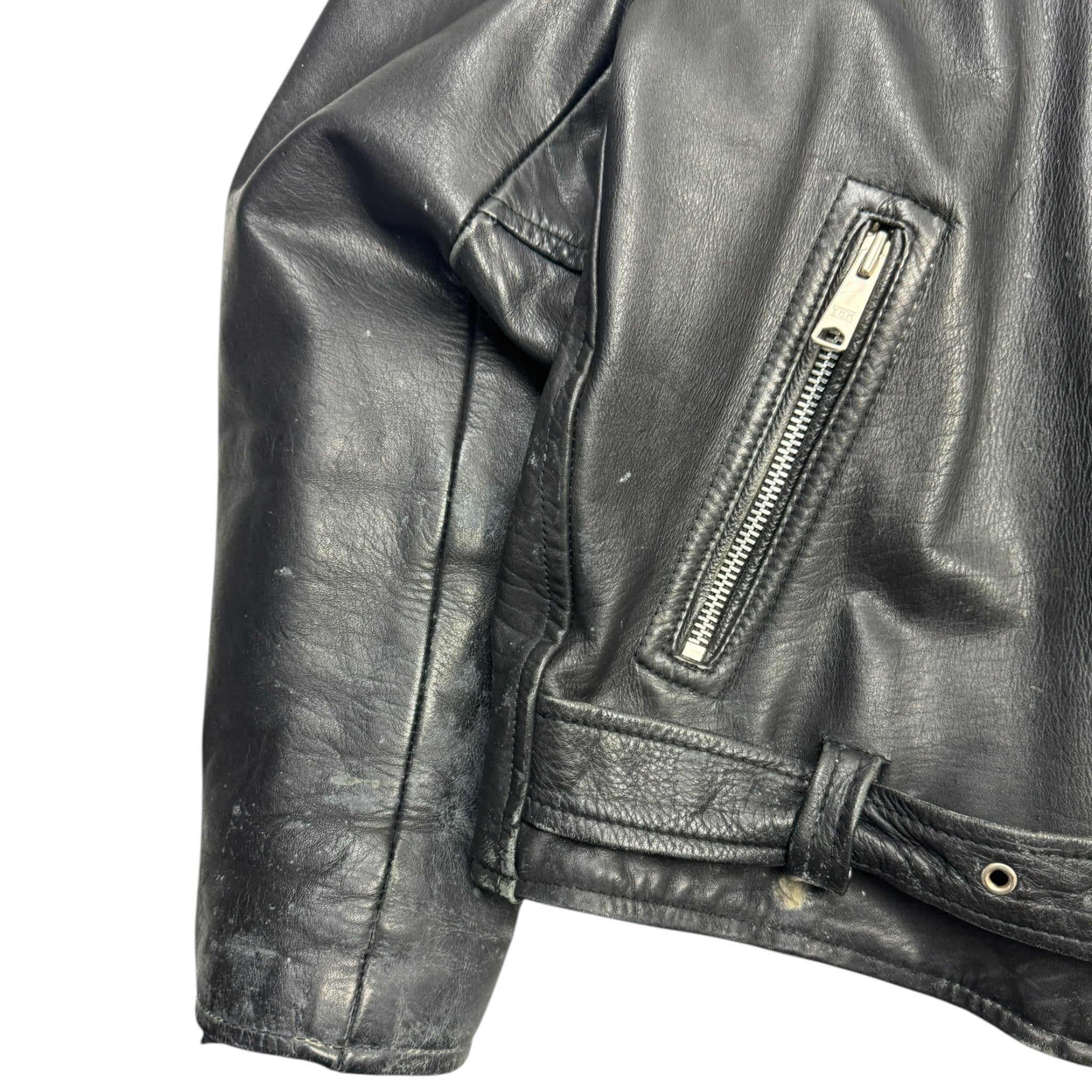 Vintage Biker Moto Leather Jacket