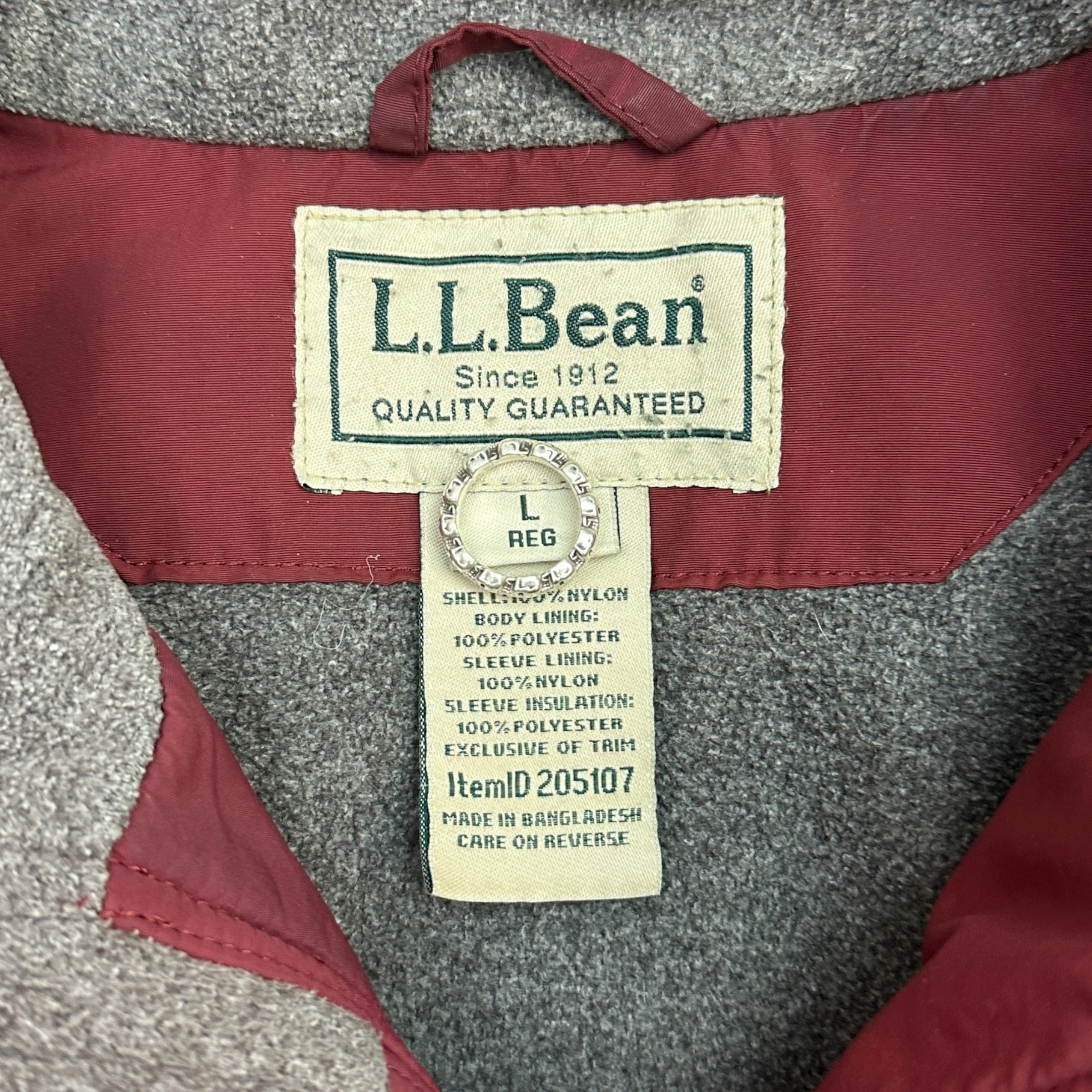 Vintage L.L.Bean Fleece Lined Jacket Maroon