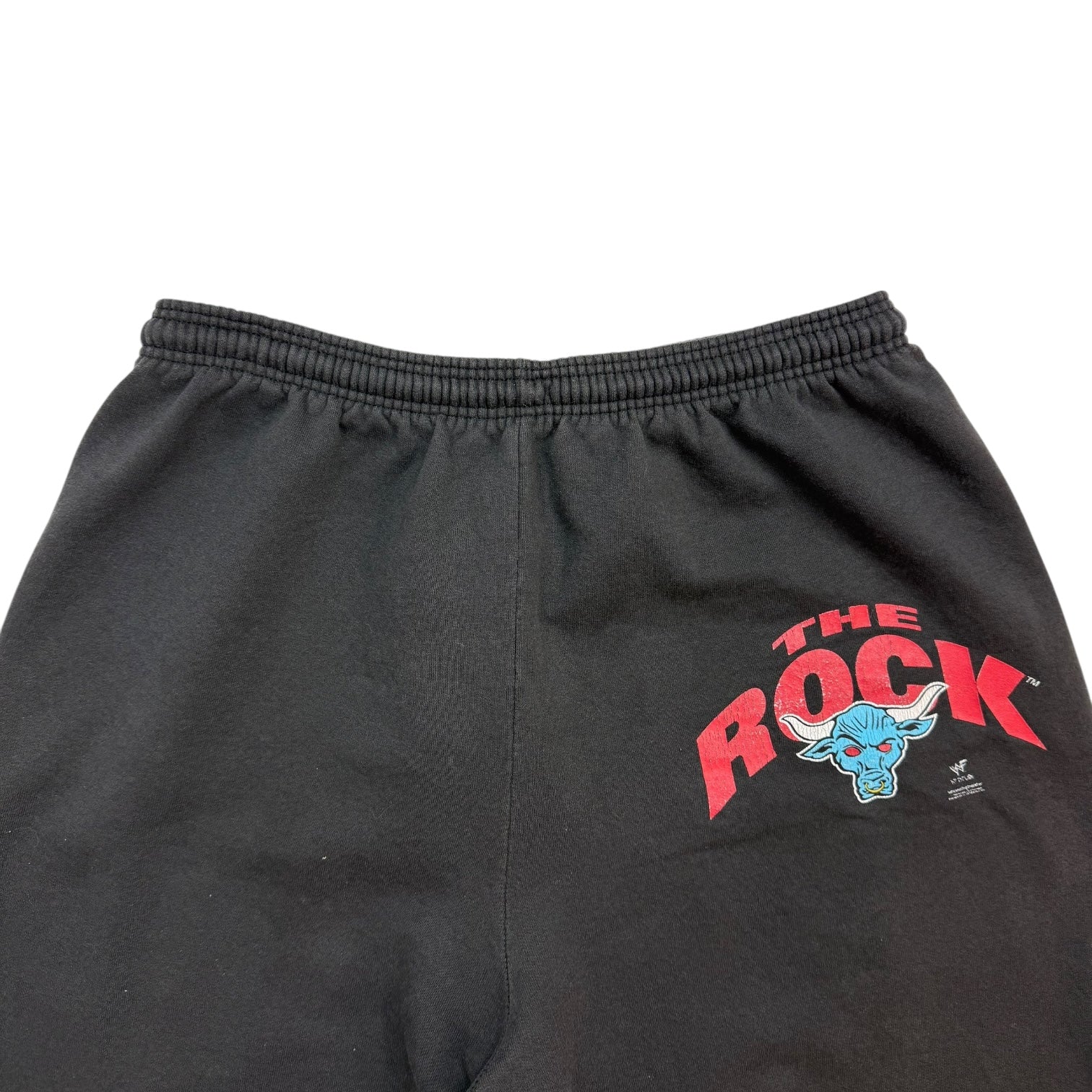 Vintage WWF The Rock Sweatpants Faded Black