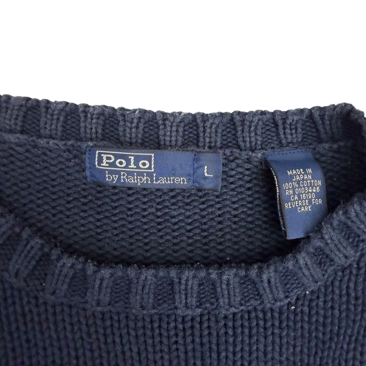 Vintage Polo Ralph Lauren Flag Knit Sweater Navy