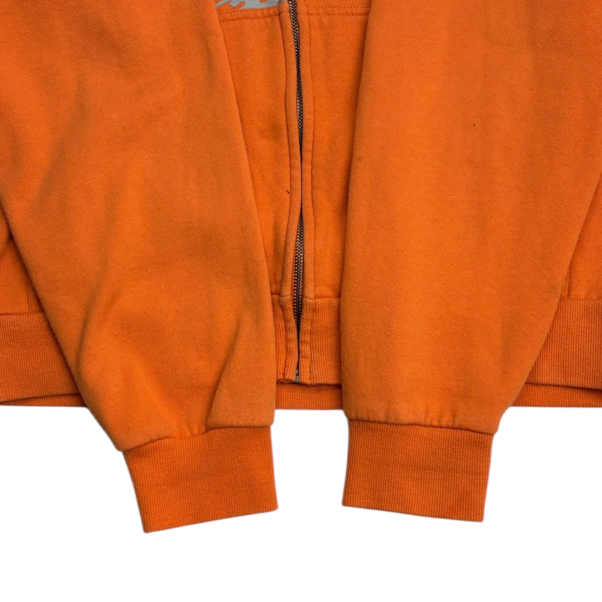 Vintage Y2K DC Graffiti Zip Hoodie Orange