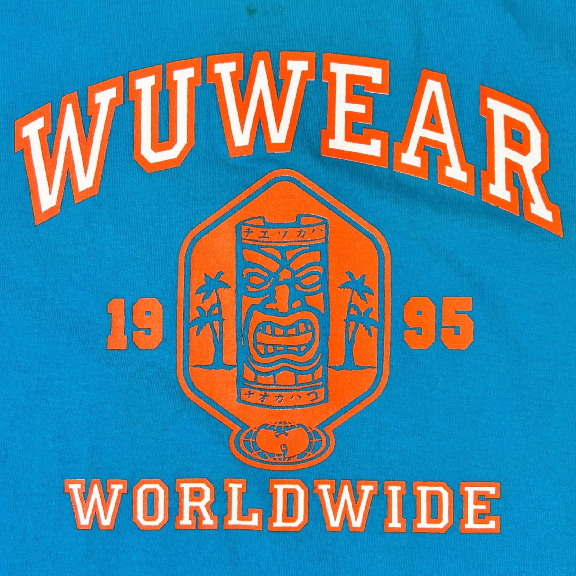 Vintage Wu Wear "Worldwide Tiki" T-Shirt Blue