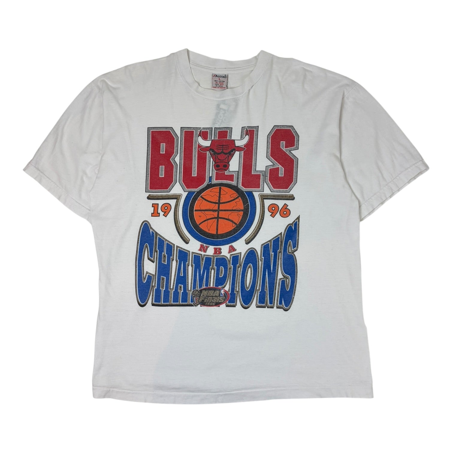 Vintage 1996 Chicago Bulls NBA Champions T-shirt White