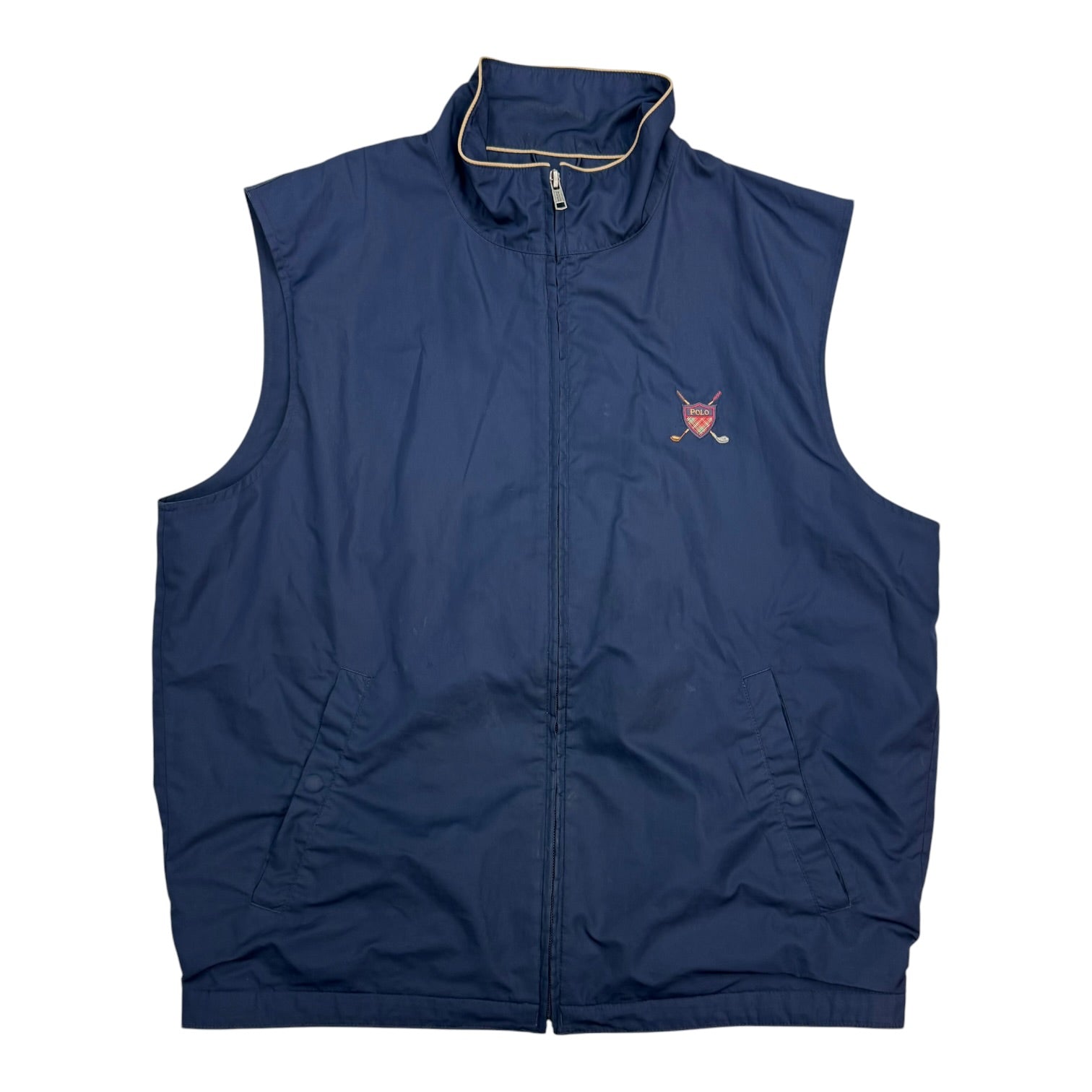 Vintage Polo Golf Vest Navy Blue