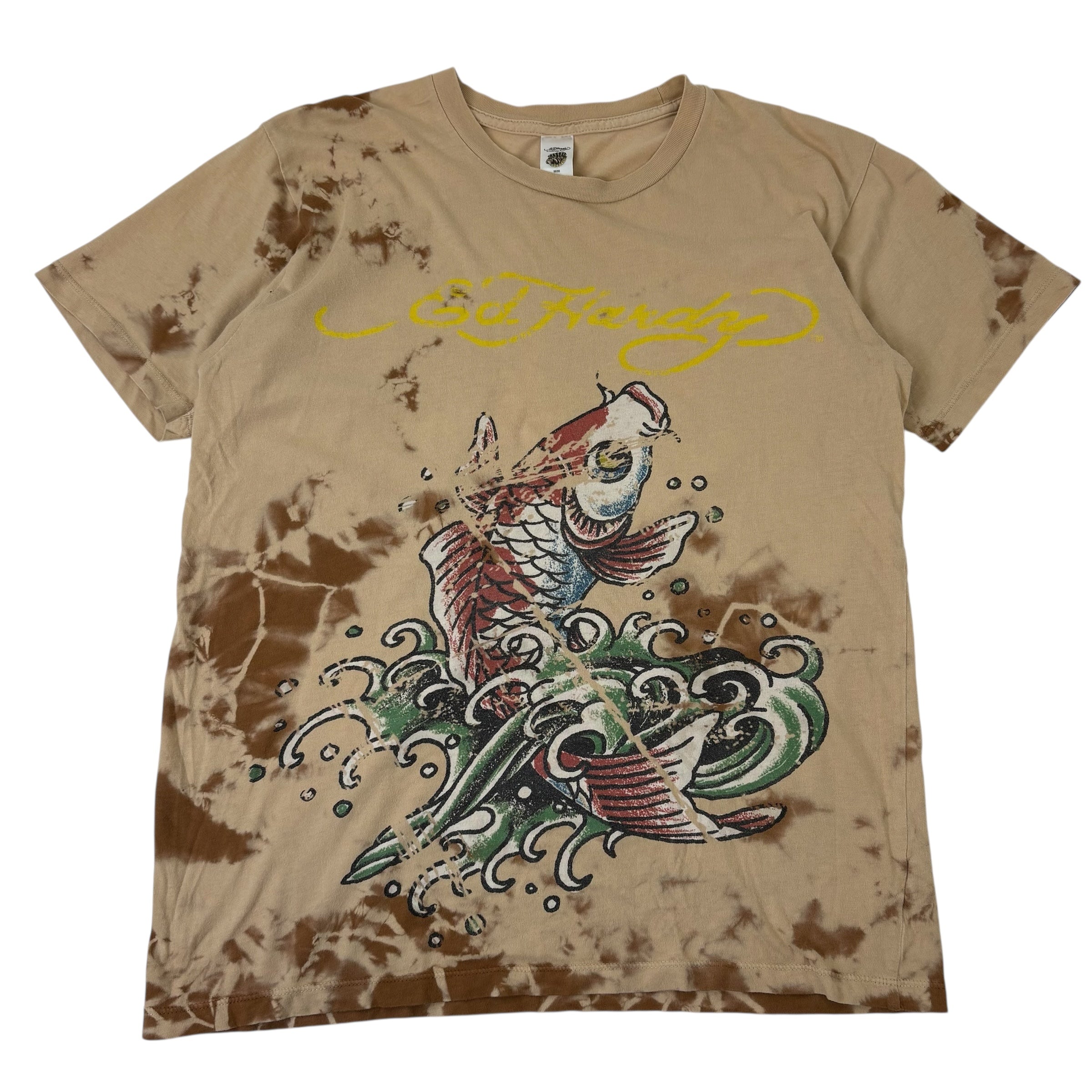 Vintage Ed Hardy By Christian Audigier T-Shirt Light Brown