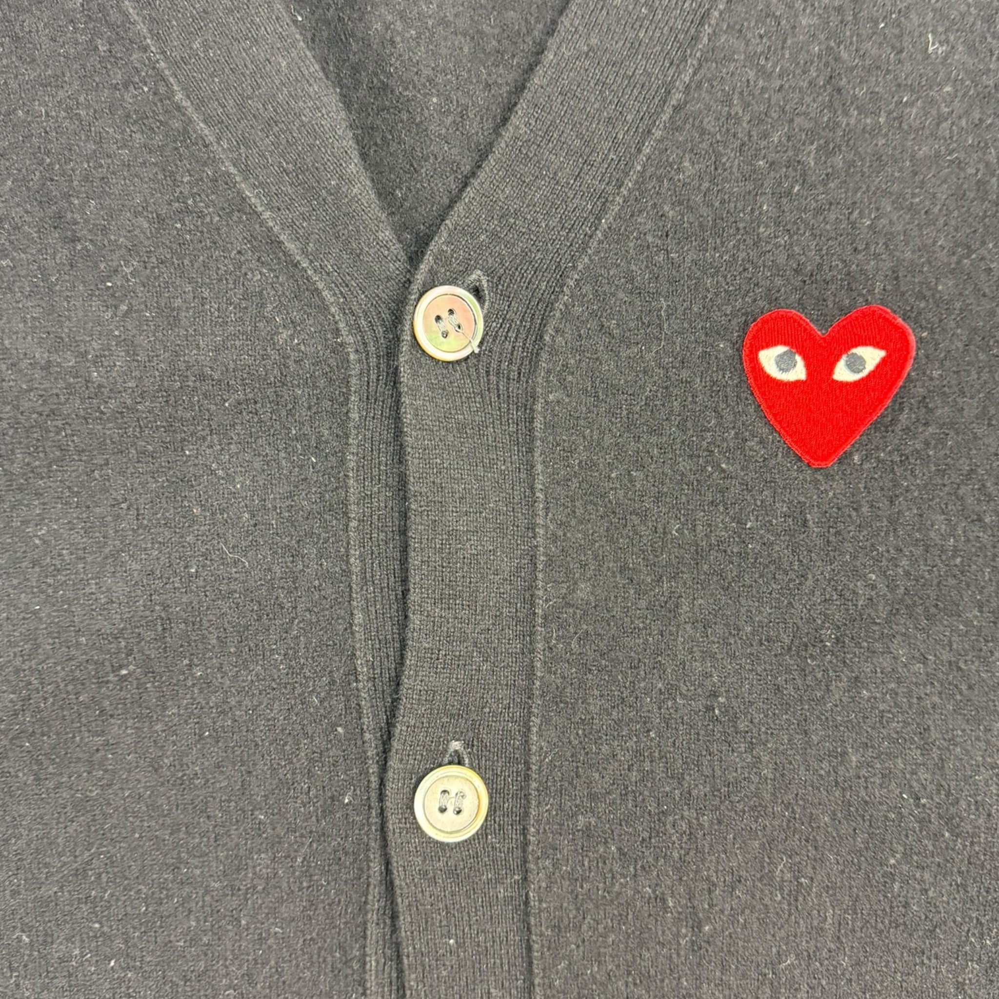 Comme Des Garçon Play Cardigan Black