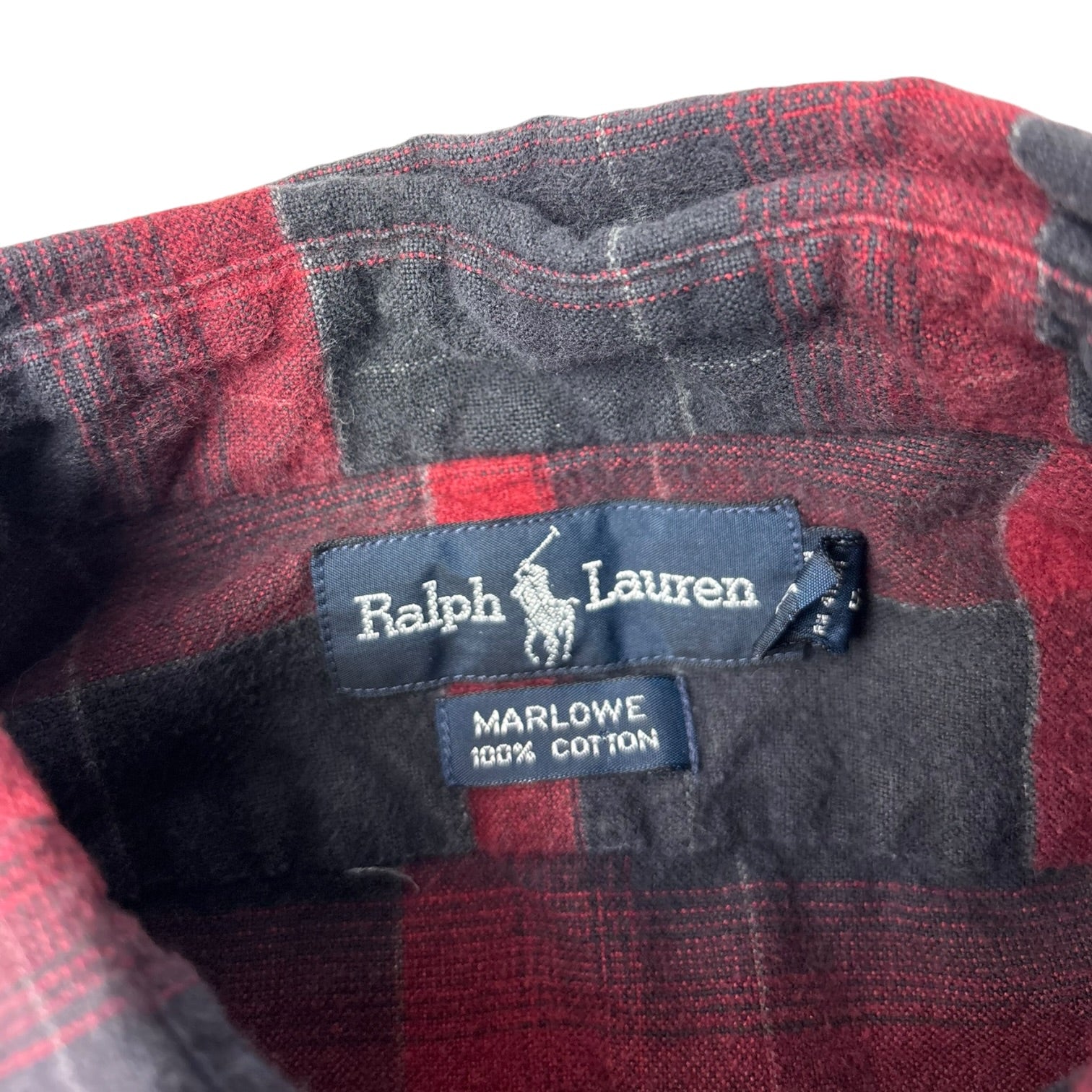 Vintage Polo Ralph Lauren Plaid Button-Up Red