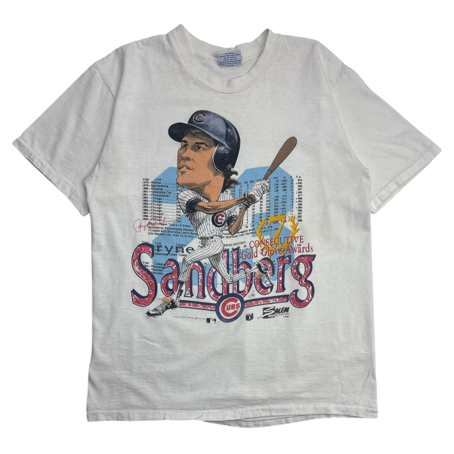 Vintage Salem Sportswear Chicago Cubs Ryne Sandberg Big Head T-Shirt