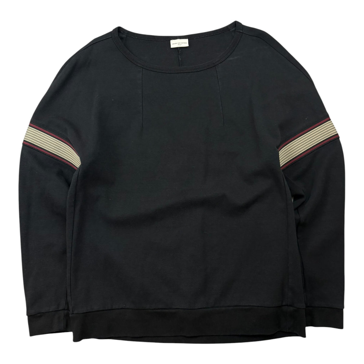 (W) Dries Van Noten Striped Sweatshirt Black