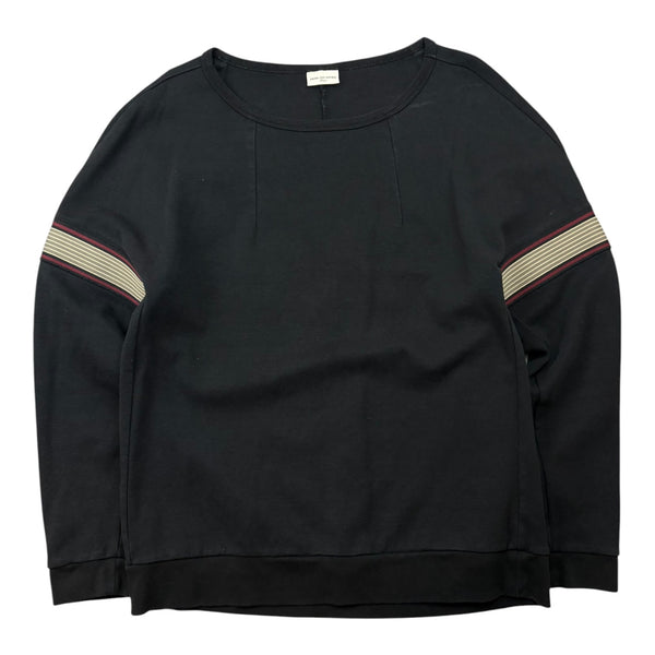 (W) Dries Van Noten Striped Sweatshirt Black