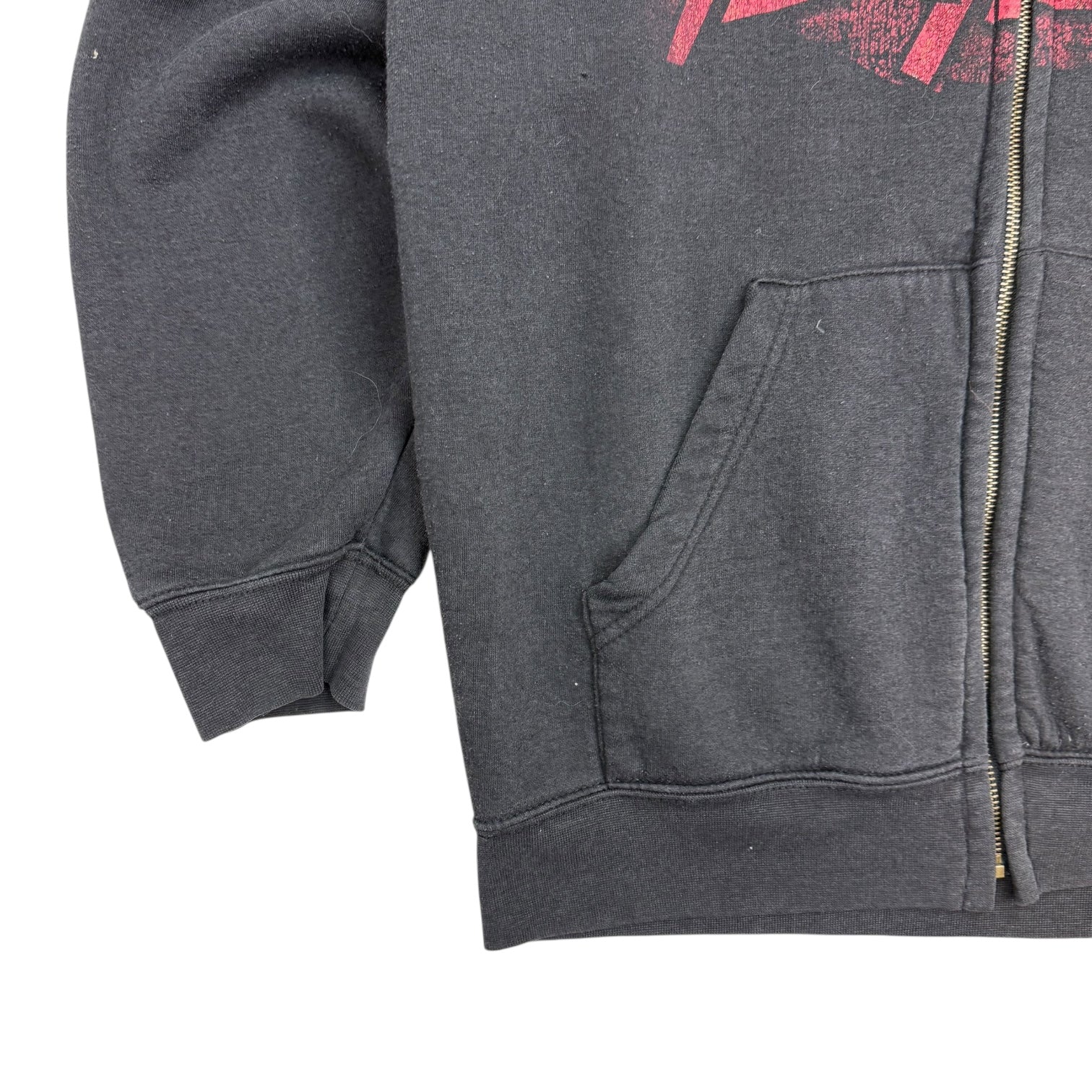 Vintage Slayer Zip Up Hoodie Black