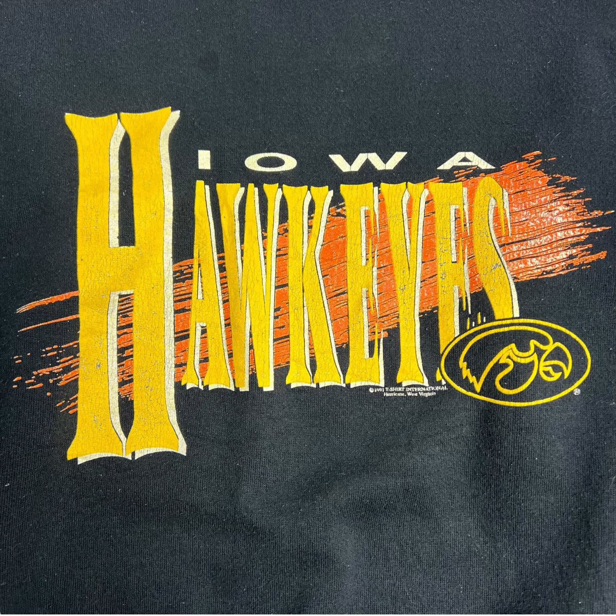 1991 Hawkeyes Crewneck - Vintage Crewneck, Black
