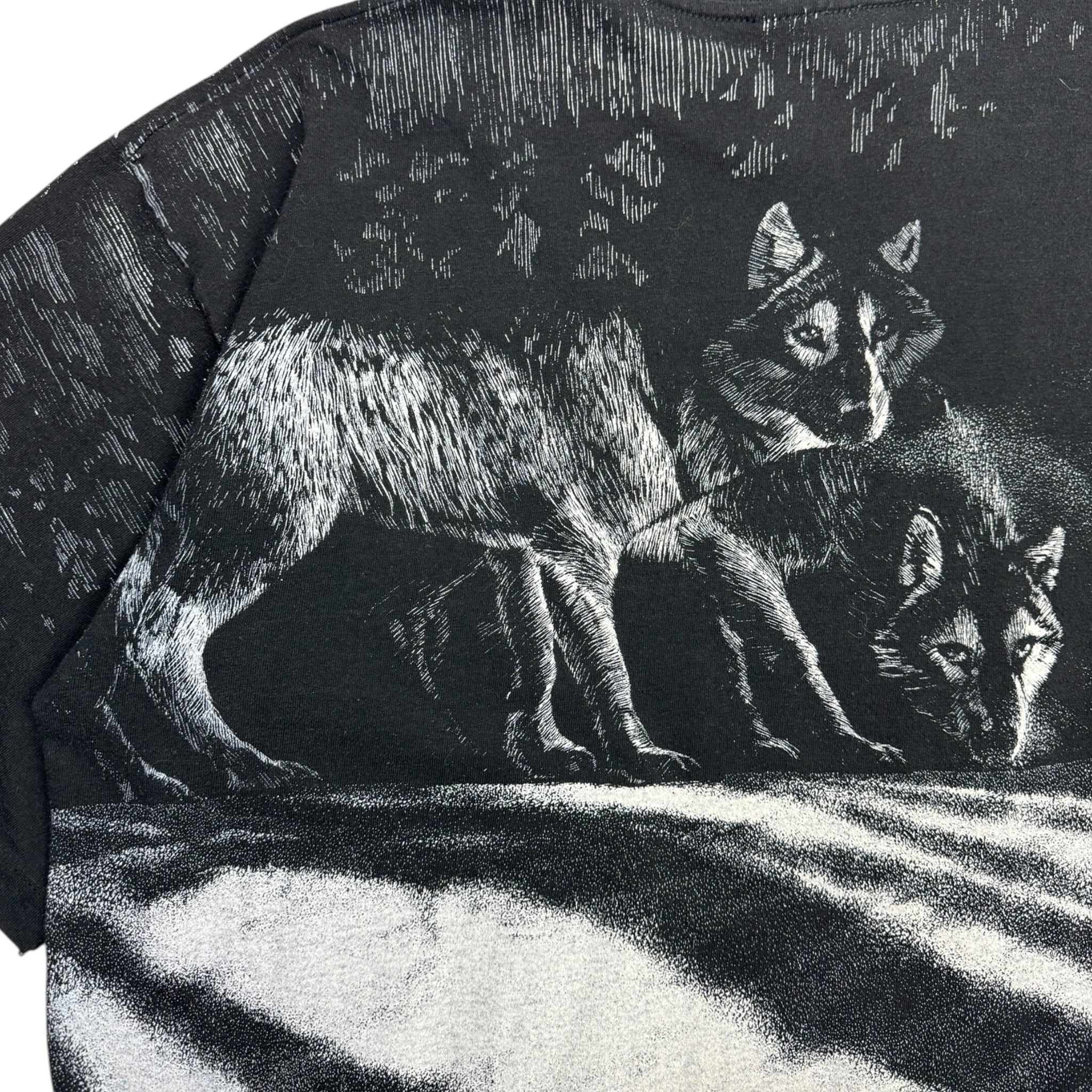 1992 Harlequin Wolves All Over Print T-Shirt