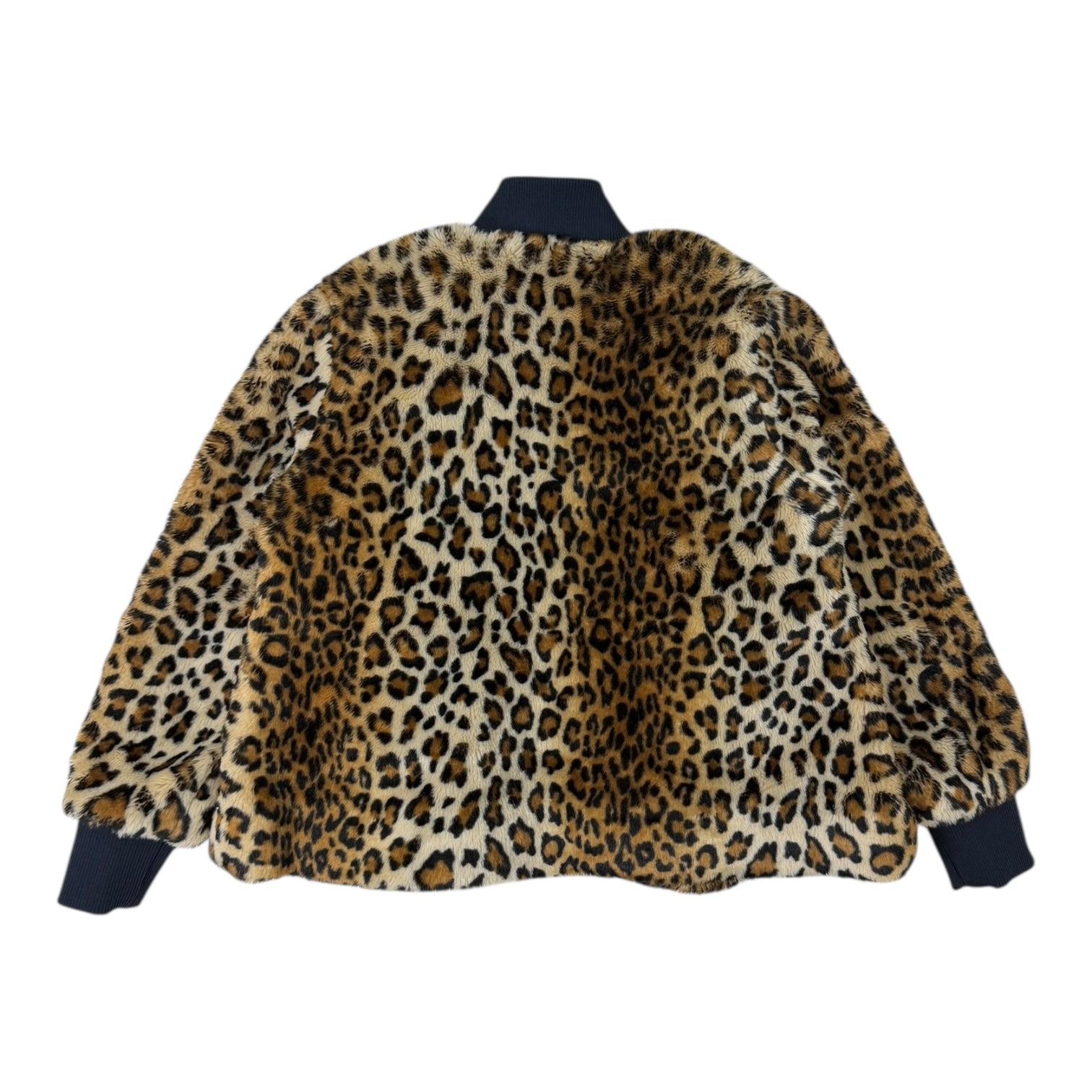 Ganni Leopard Print Fur Double Jacket