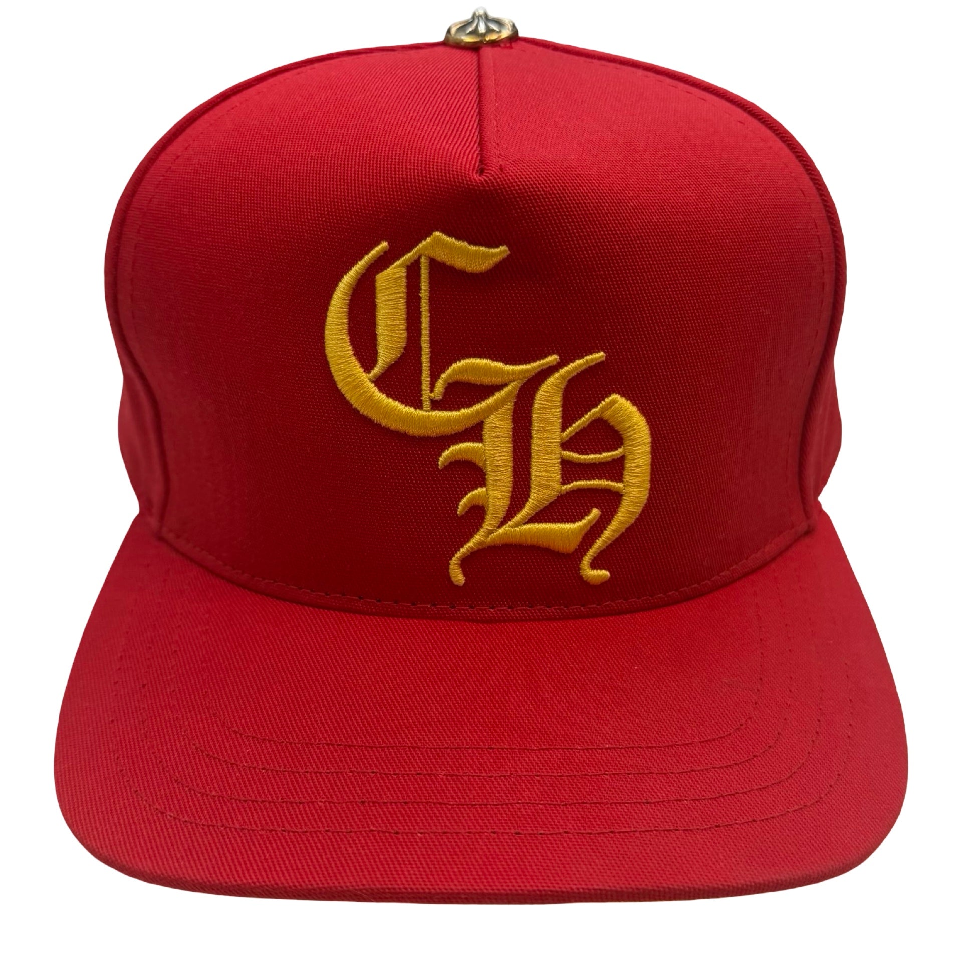 Chrome Hearts CH Silver Button Hat Red/Yellow