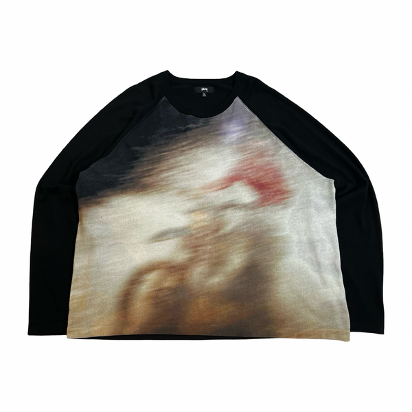 Stüssy Splash Raglan Sweater Black
