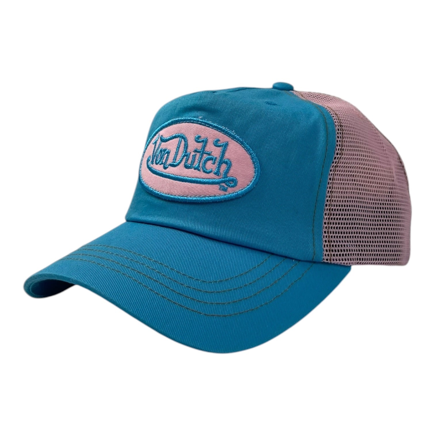 Vintage Y2K Von Dutch Snap Back Hat Blue/Pink