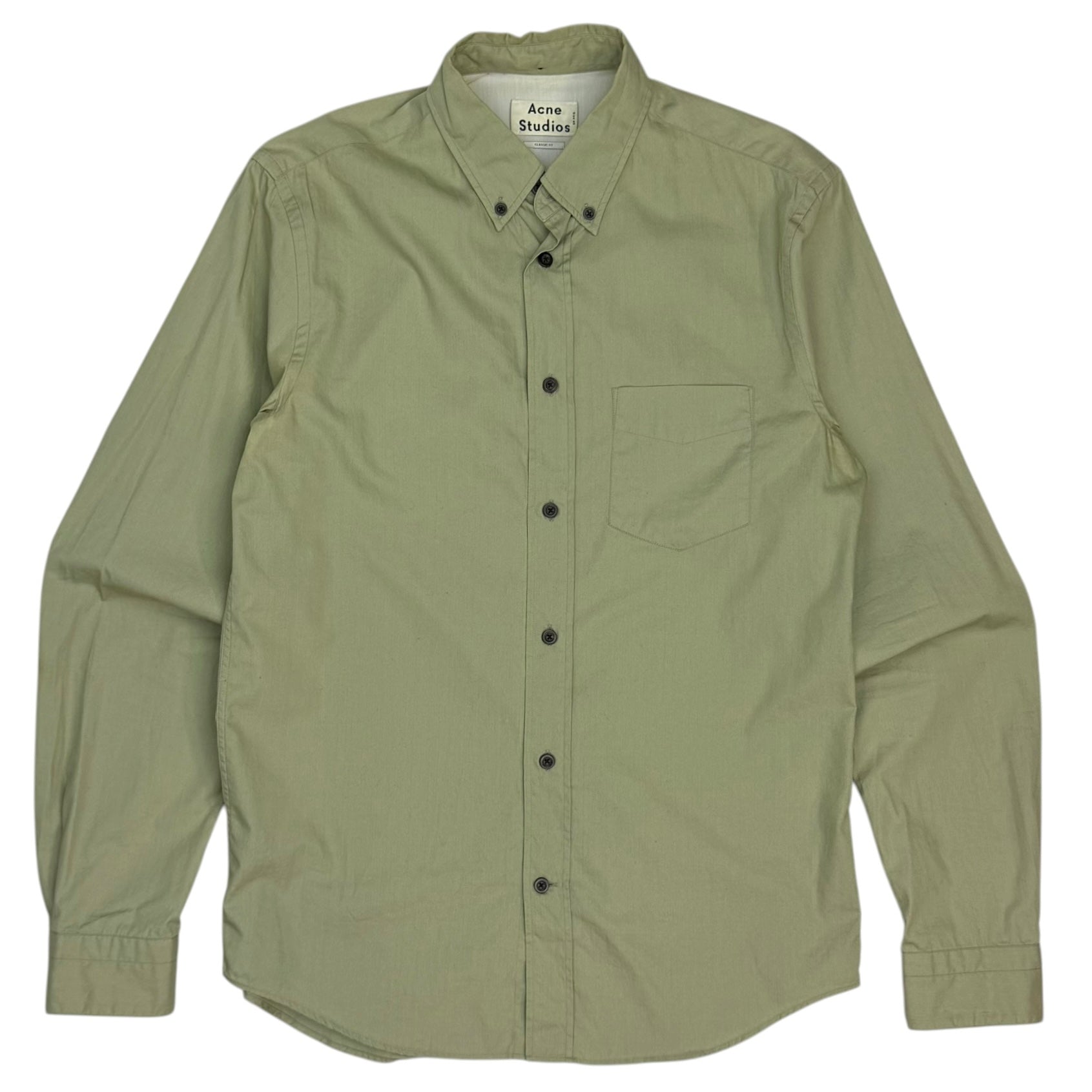 Acne Studios Isherwood Soft Poplin Shirt Stone Grey