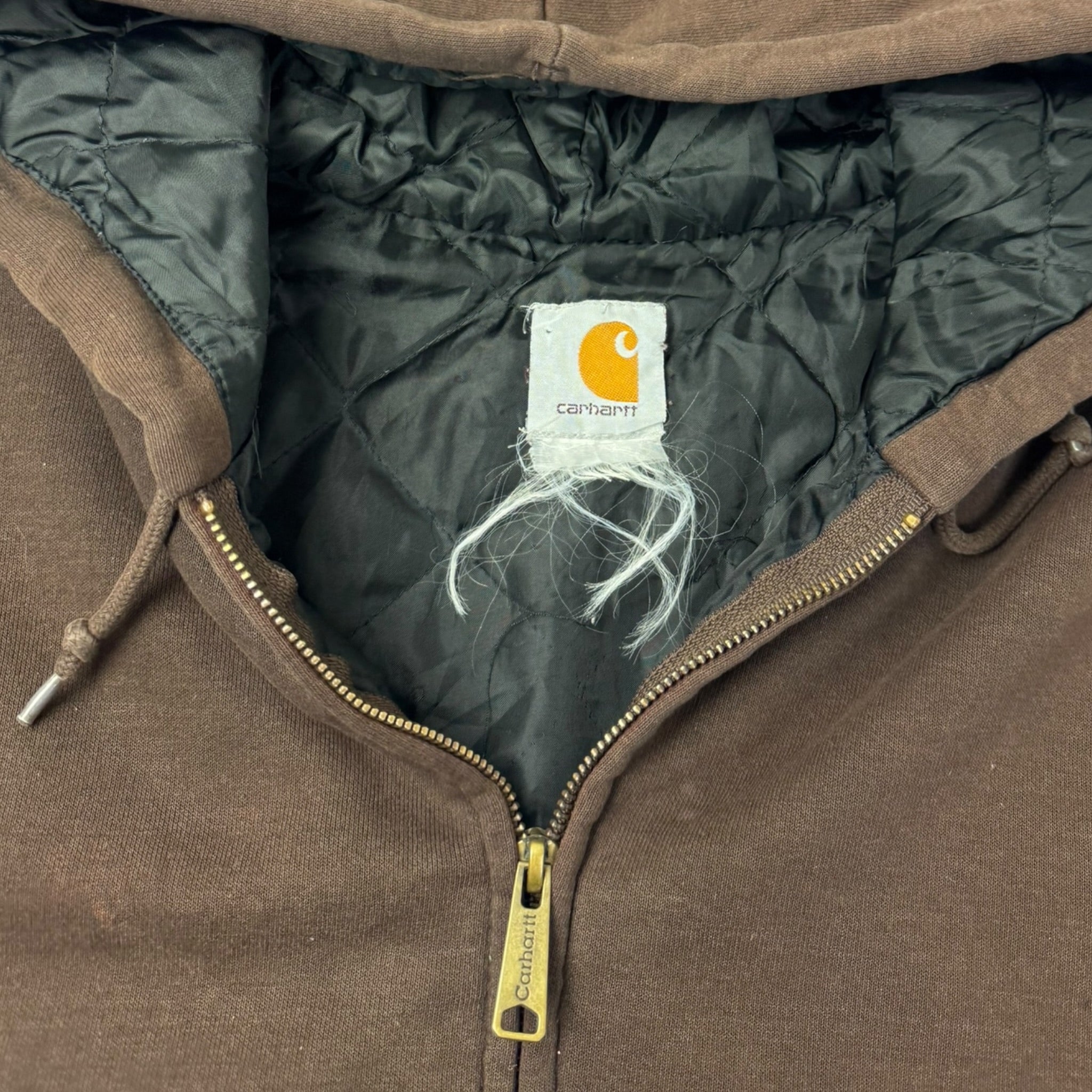 Vintage Carhartt Zip Up Hoodie Brown