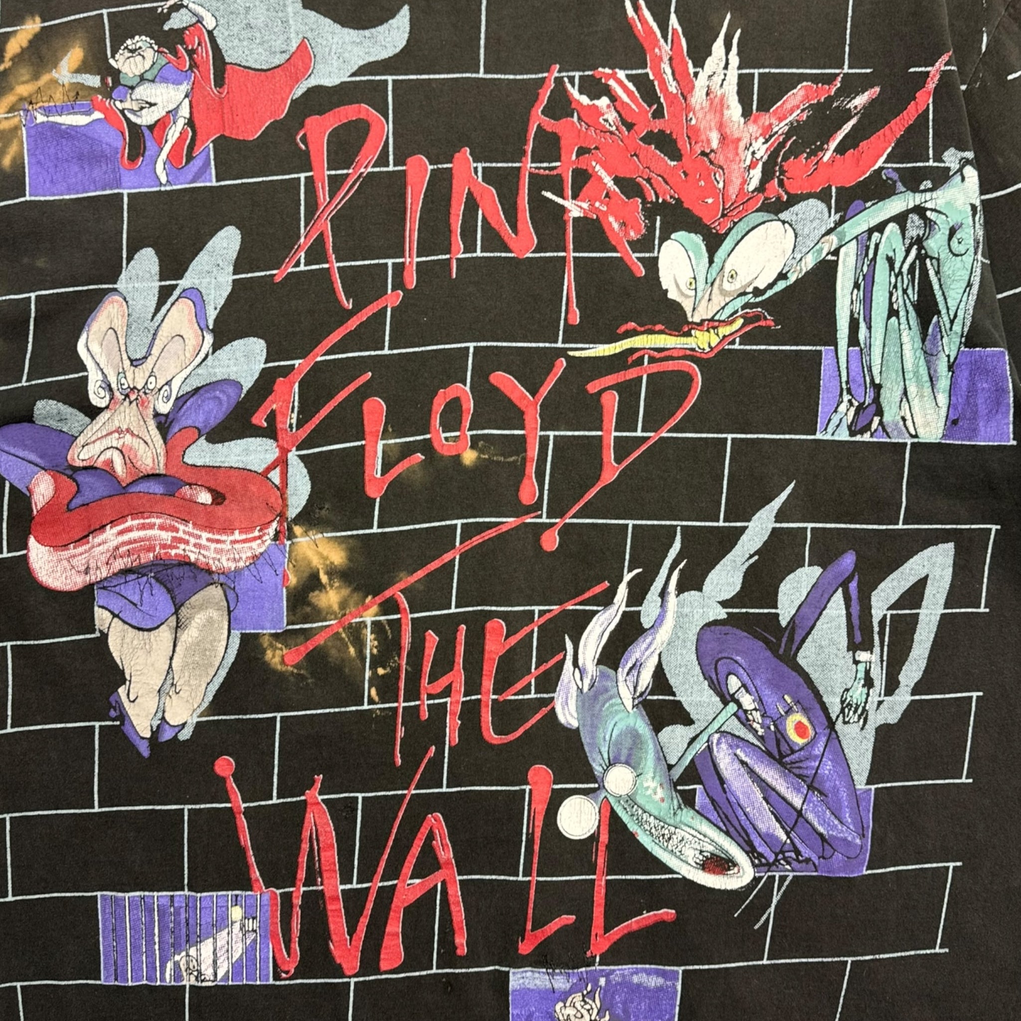 1982 Pink Floyd The Wall All Over Print T-Shirt