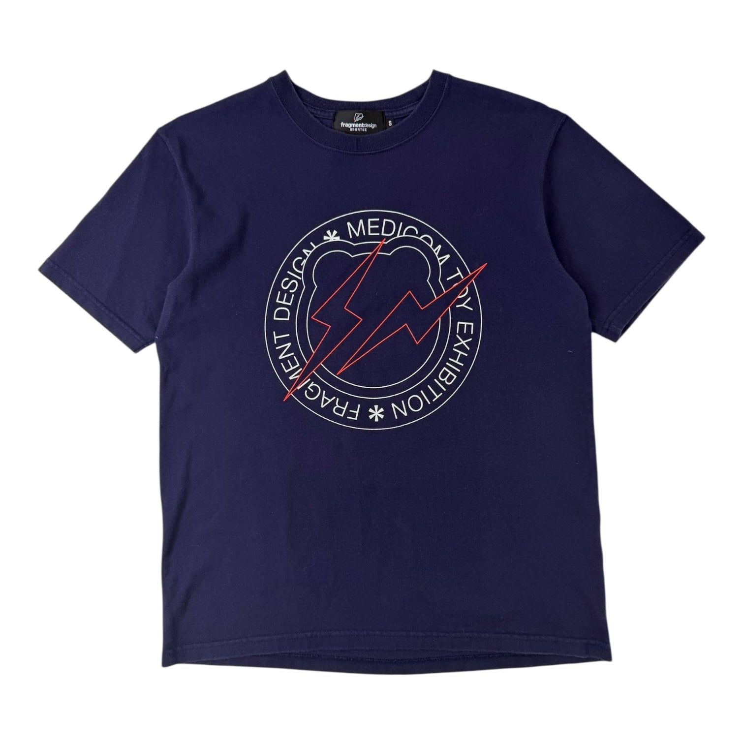 Medicom Toy x Fragment Design Circle Logo Bearbrick T-Shirt Navy