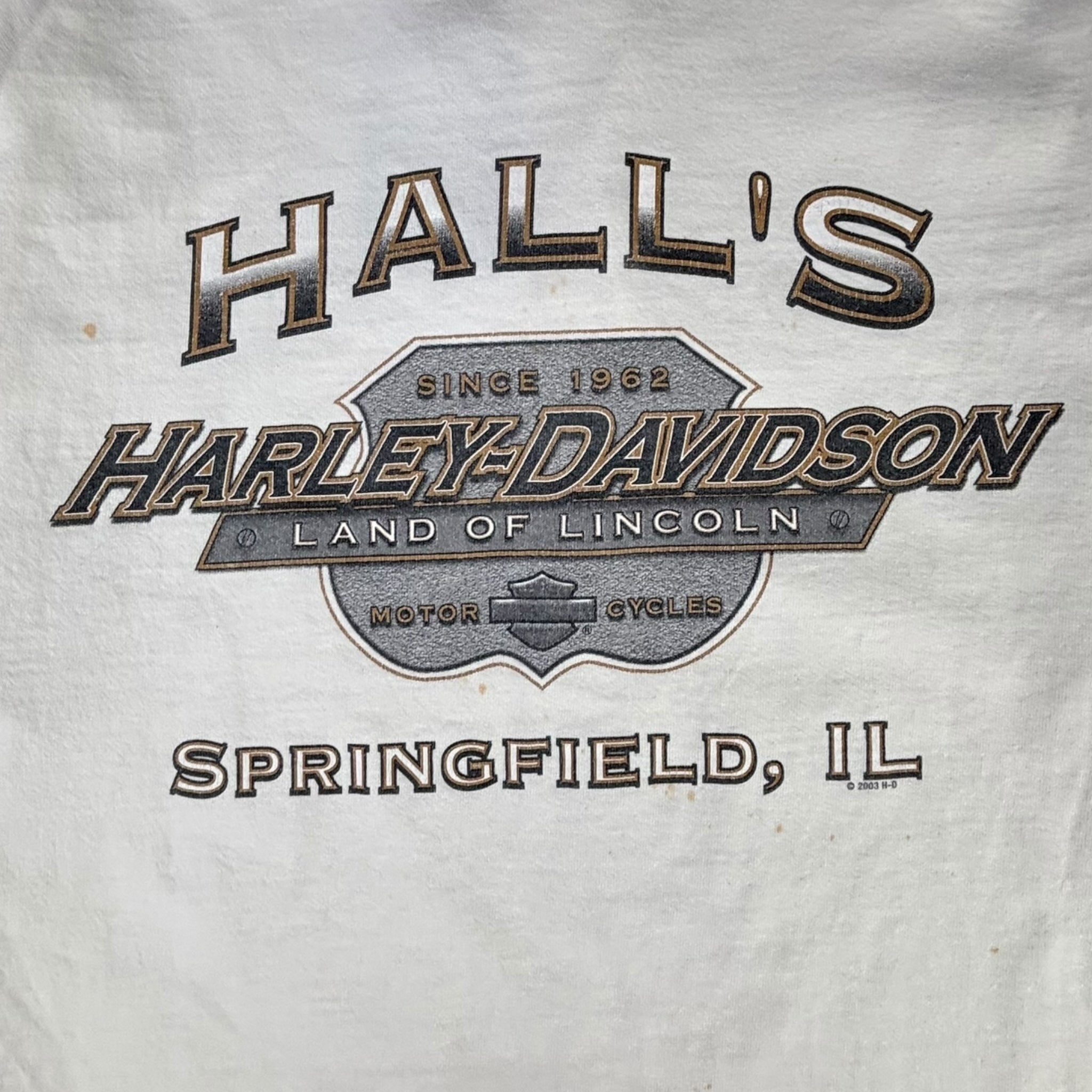 Vintage Harley Davidson Springfield, IL. Half Button-Up Longsleeve