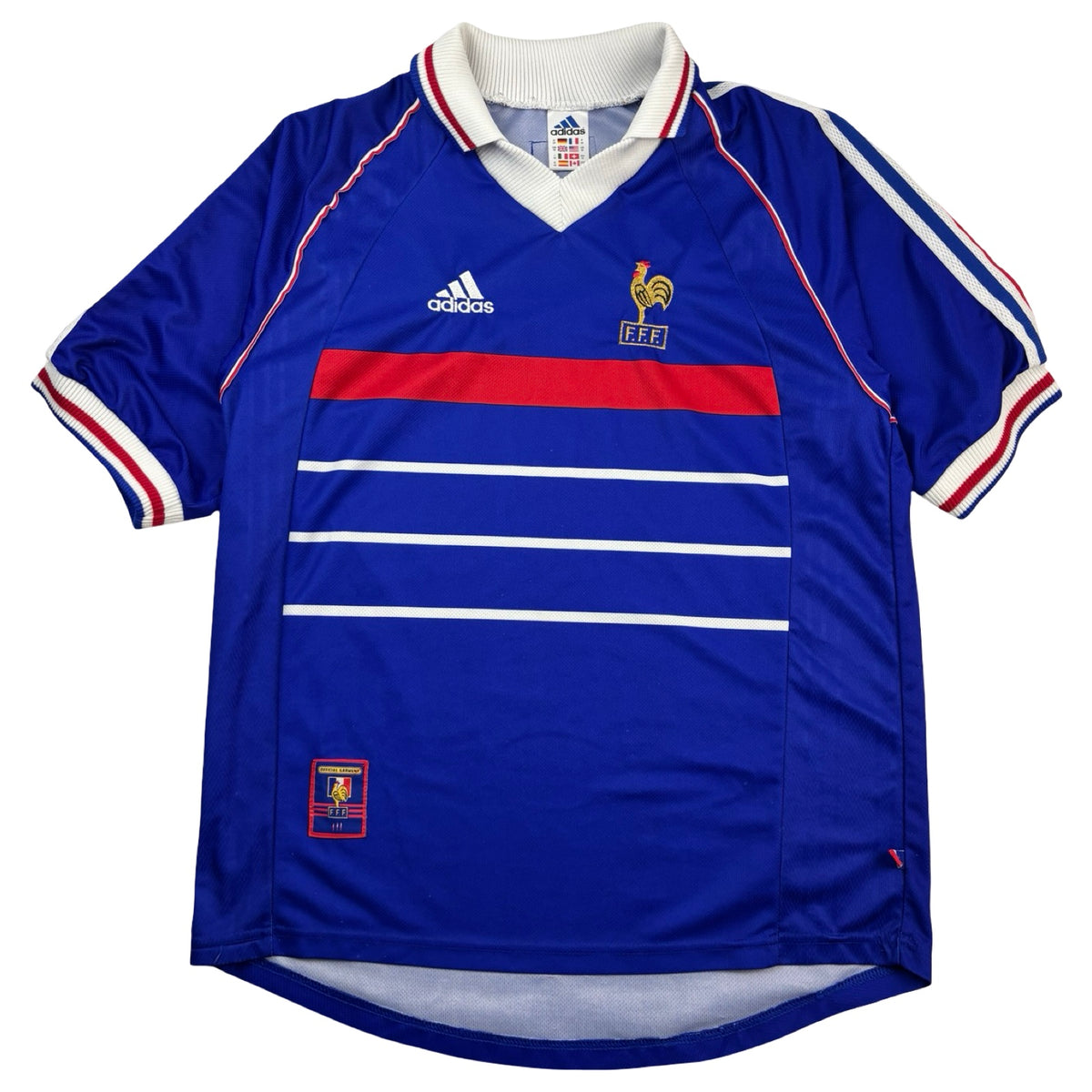 1998 Adidas France Home Jersey Blue