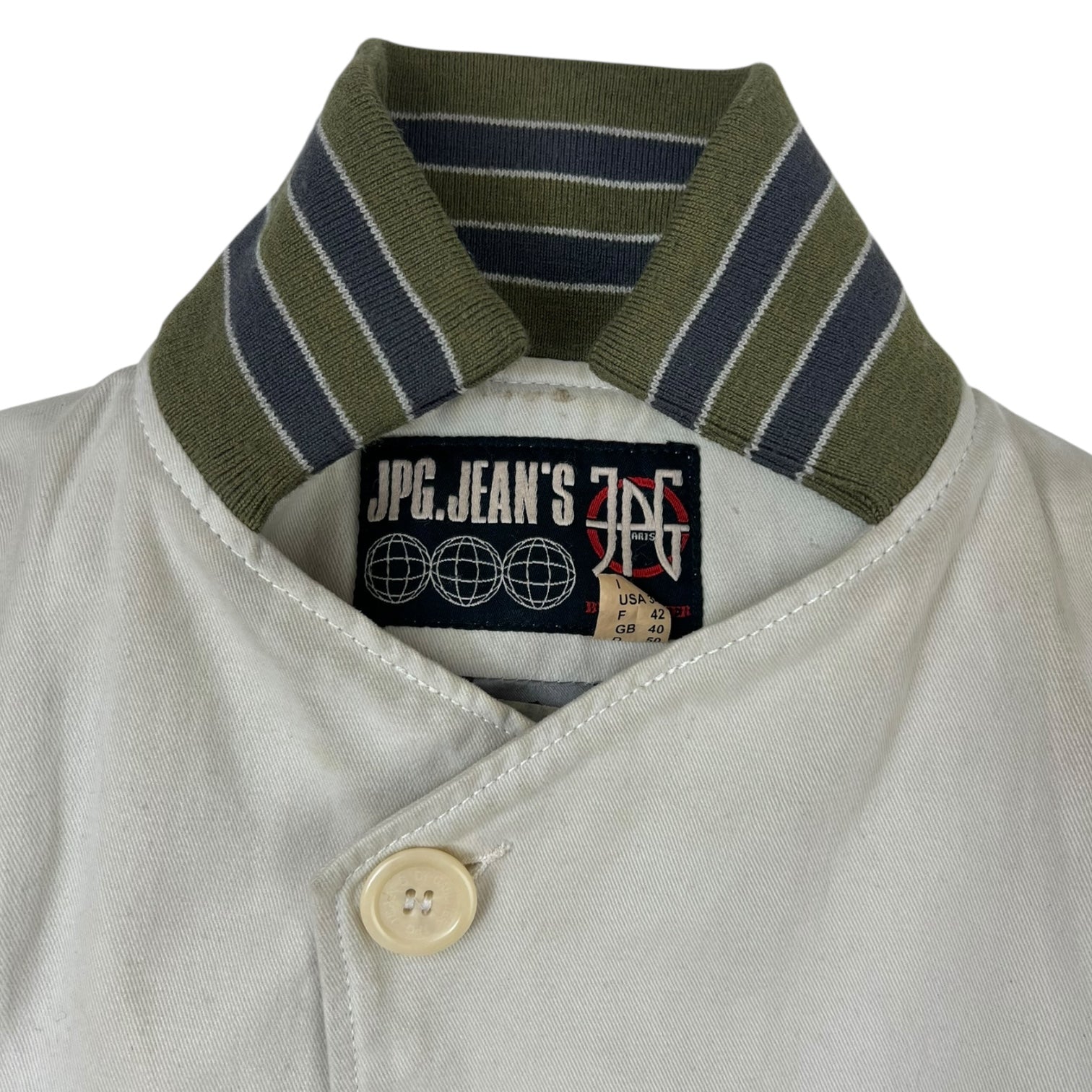 Vintage Jean Paul Gaultier JPG Jeans Chore Coat Bone