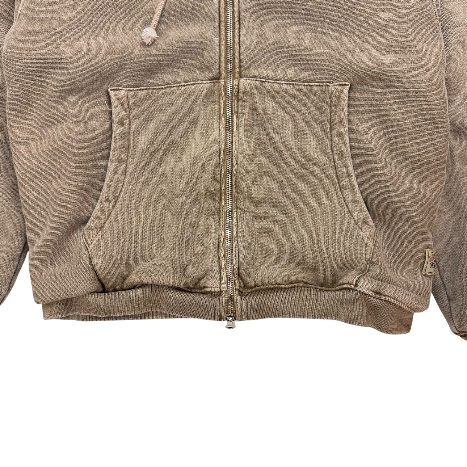 Stussy Garment Dyed Thermal Lined Hoodie Tan