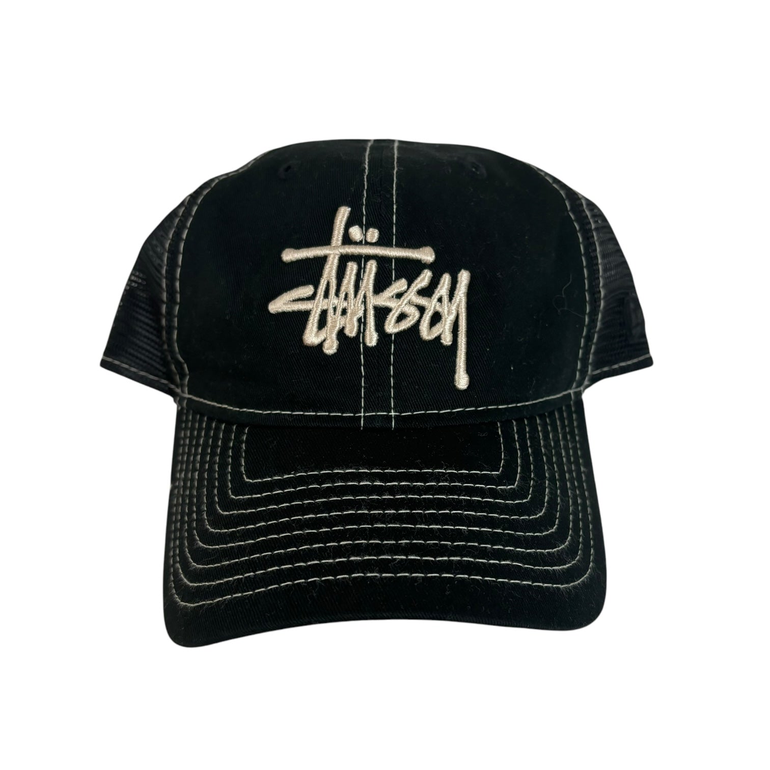 Stussy New Era Basic StrapBack Trucker Hat Black