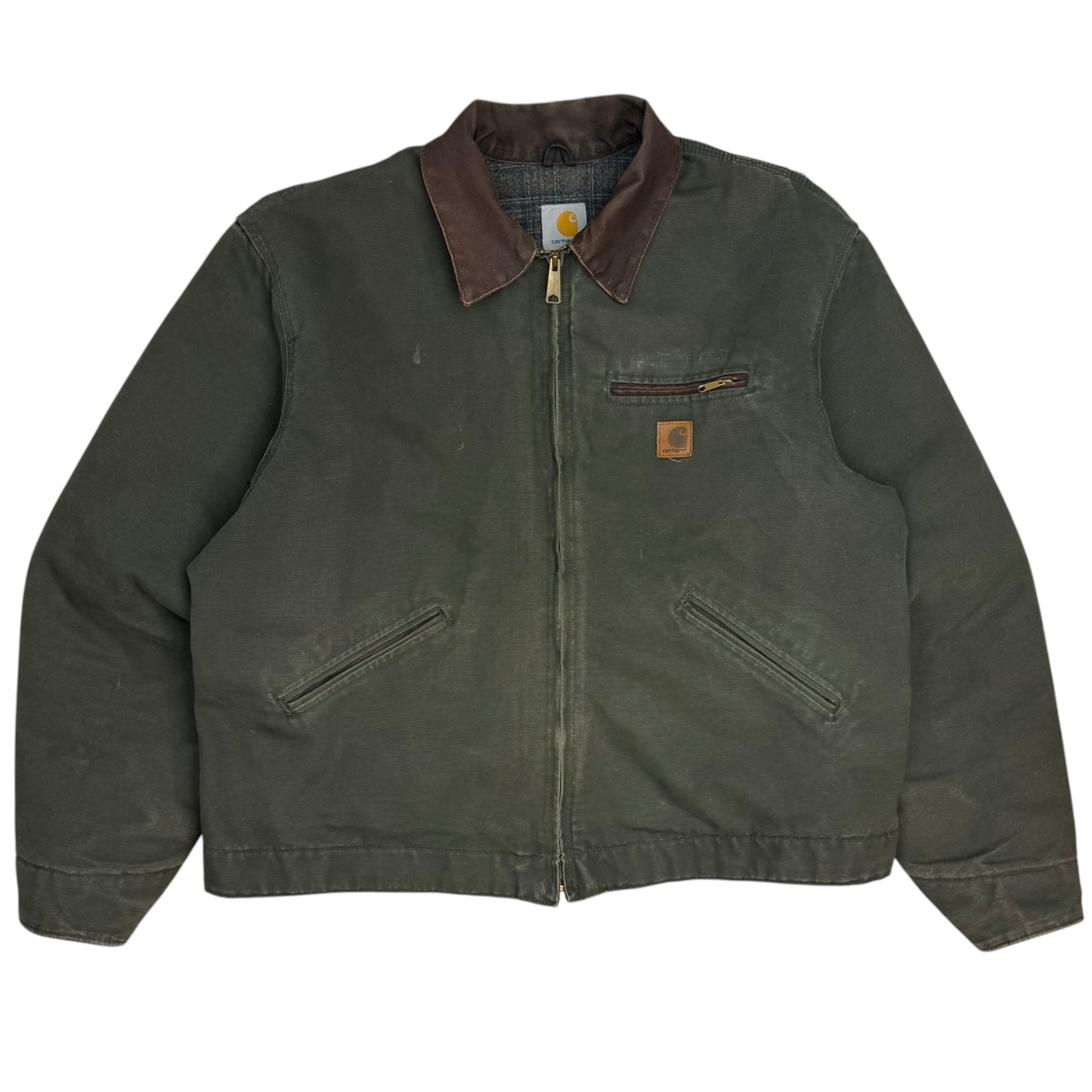 Vintage Carhartt Blanket Lined Detroit Jacket Green