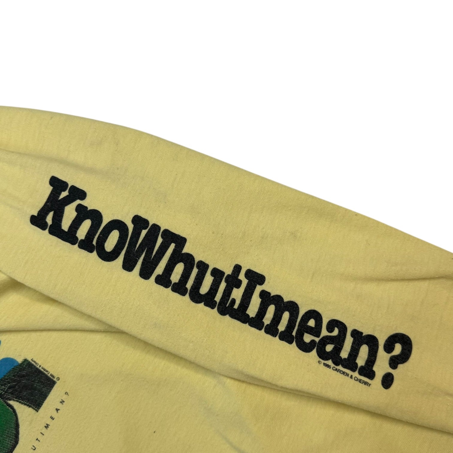 1985 Ernest P Worrell ‘KnowhutImean?’ L/S Tee Yellow