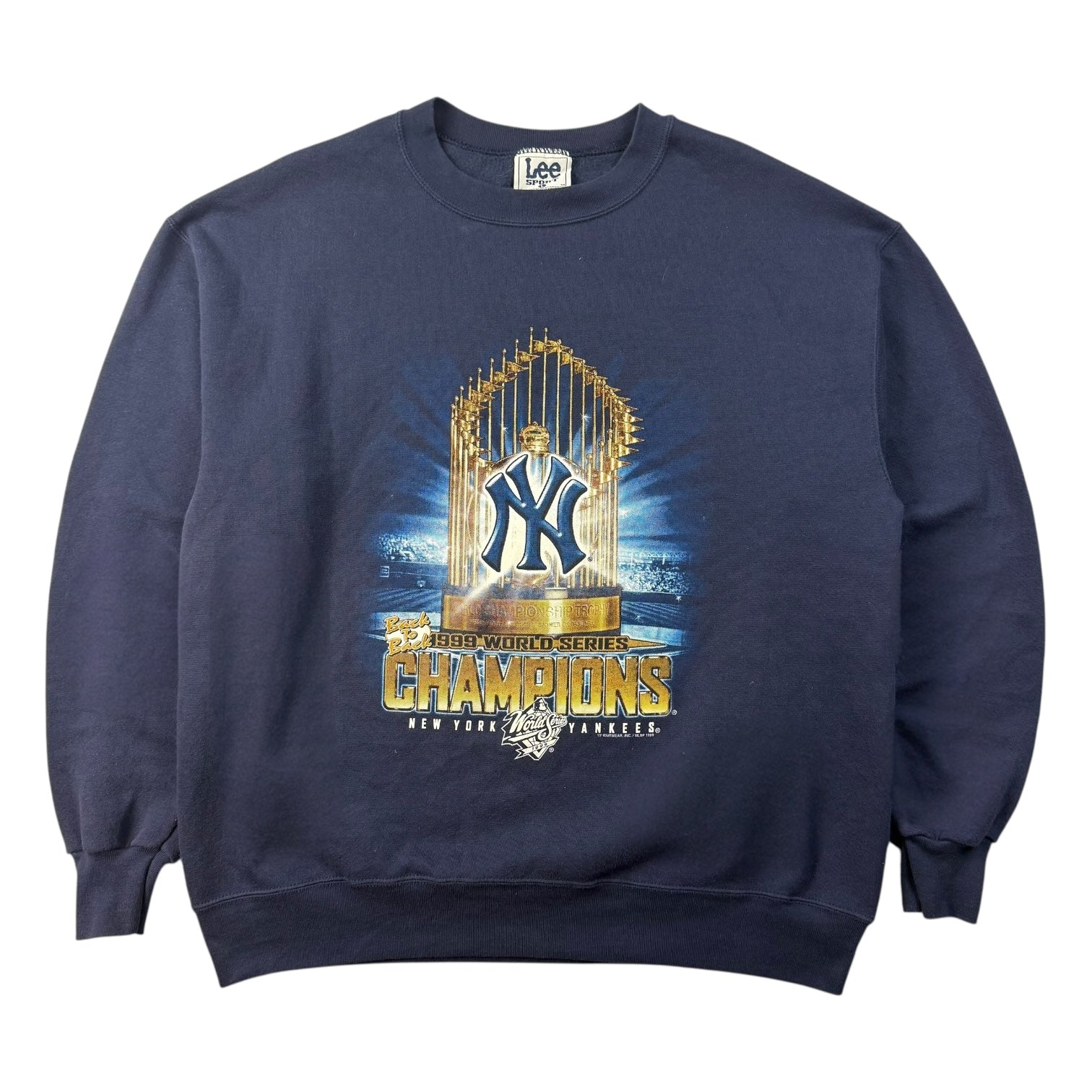 1999 New York Yankees World Series Champions Crewneck Navy Blue
