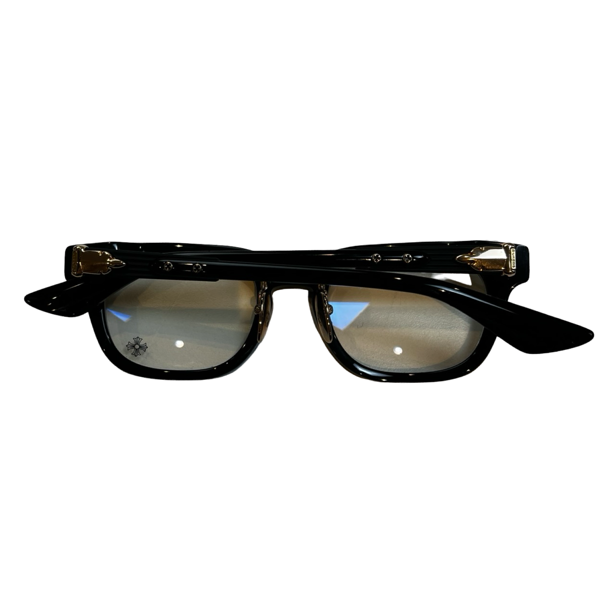 Chrome Hearts Baggins A Square Frame Optical Glasses Black Acetate