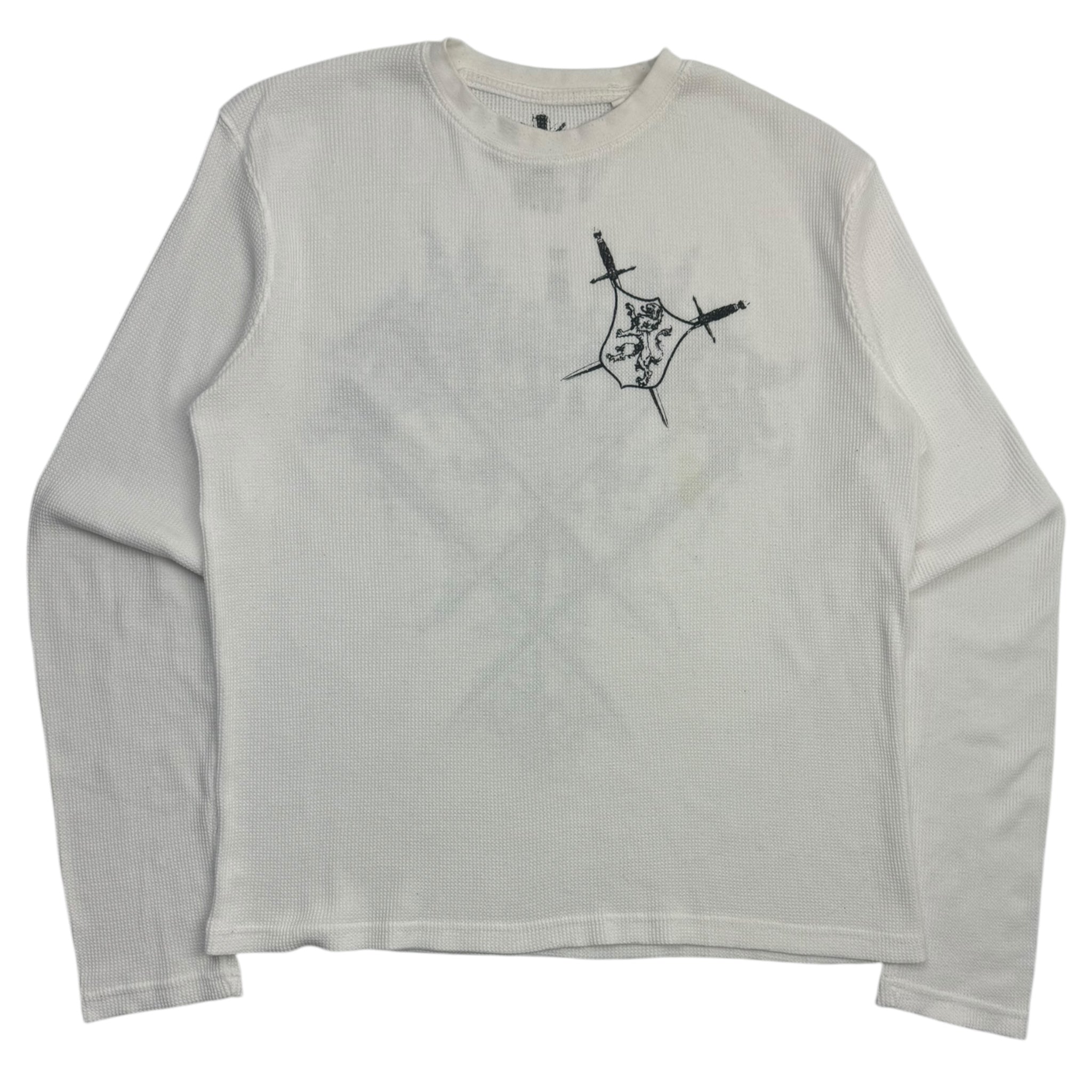 Vintage Y2K Royalty Swords/Tribal Thermal T-Shirt