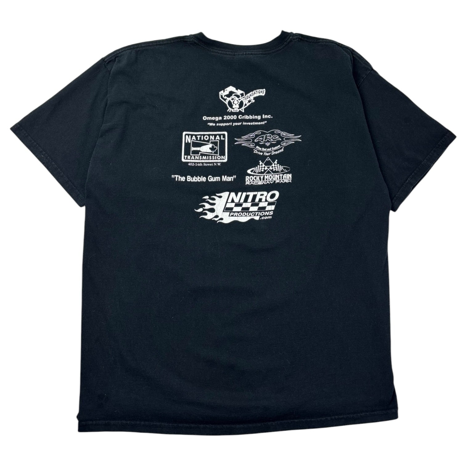 2000 Bret The Hitman Hart Nitro Funny Car T-Shirt Black