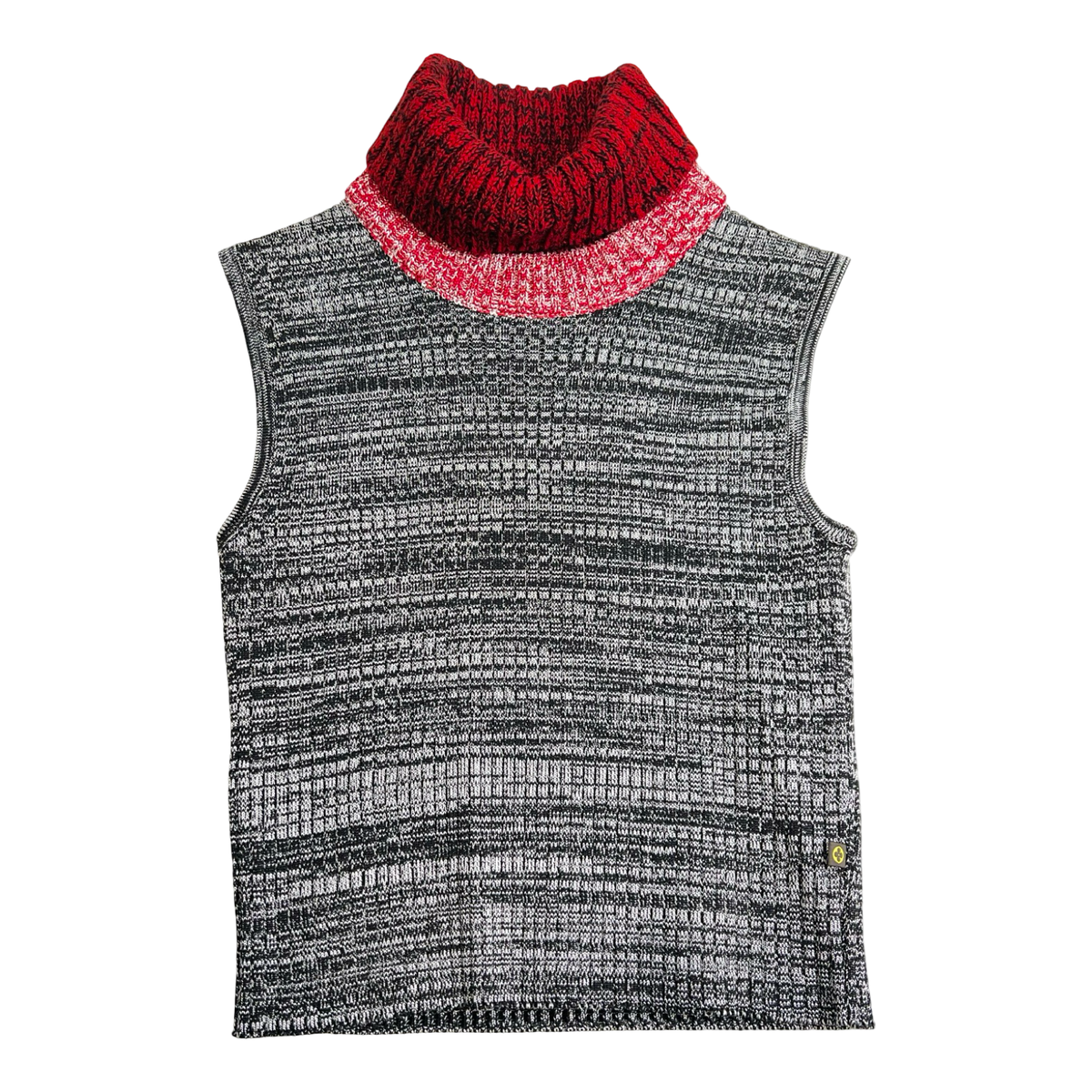 (W) Louis Vuitton Patterned Knit Sleeveless Turtleneck Top