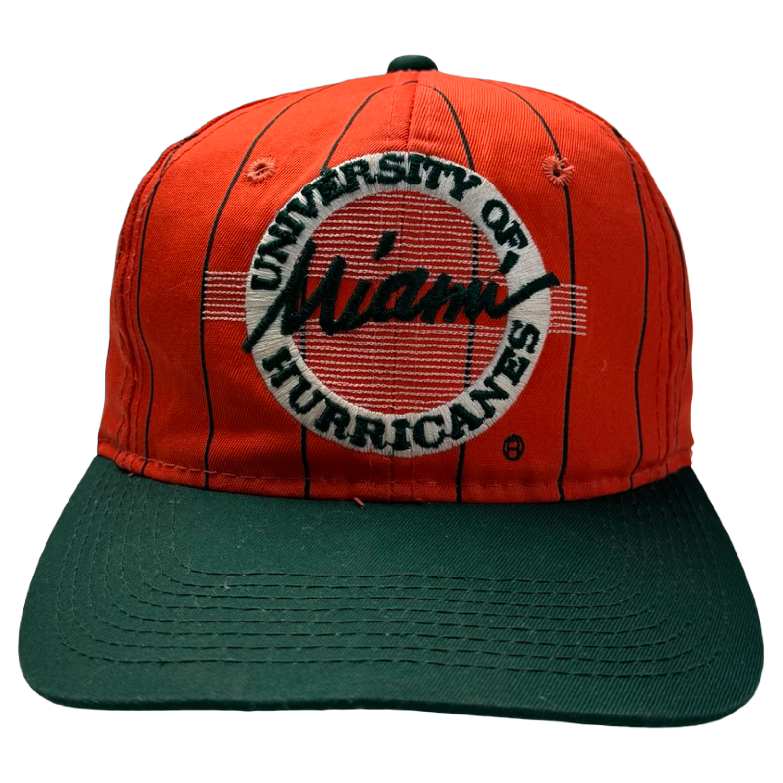 Vintage University Of Miami Hurricanes Pinstripe Hat by The Game