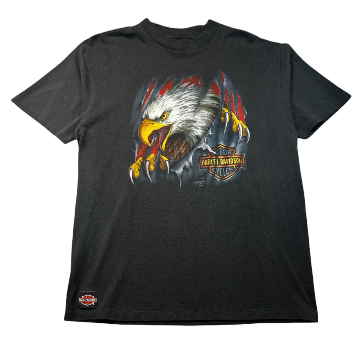 1991 Harley Davidson Montreal Skyline 3D Emblem T-Shirt