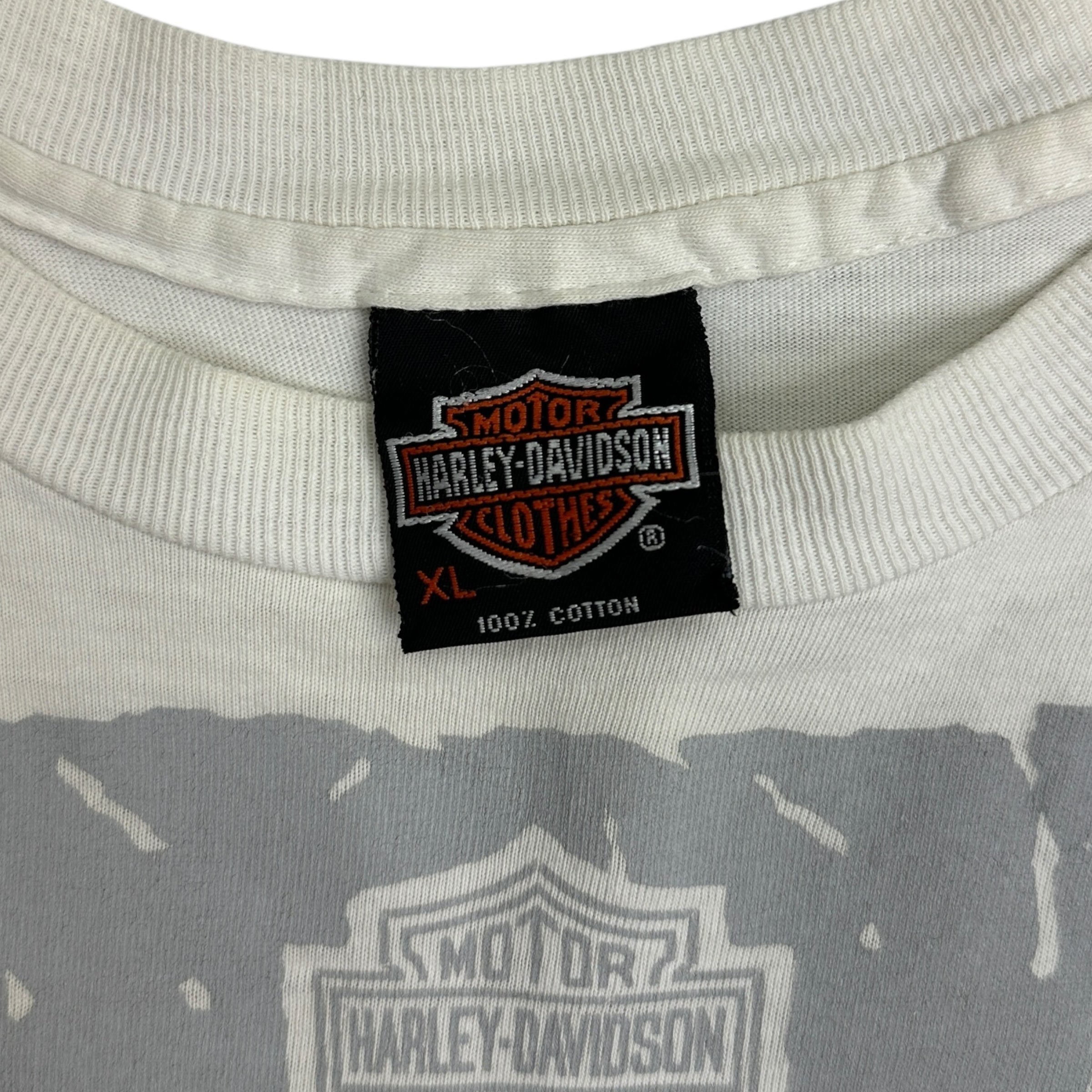 1992 Harley Davidson of Edmonton AOP Tee White