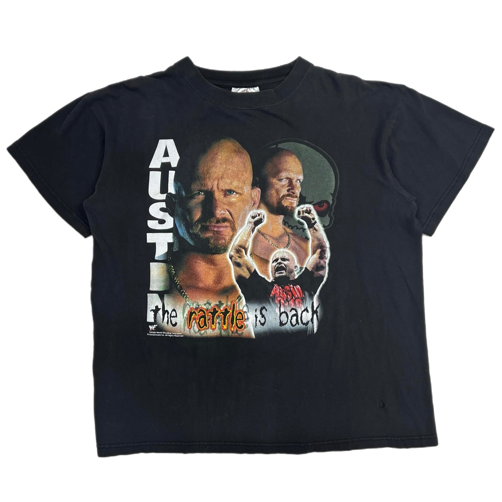 2000 Stone Cold WWF “The Rattle Is Back” Tee Black