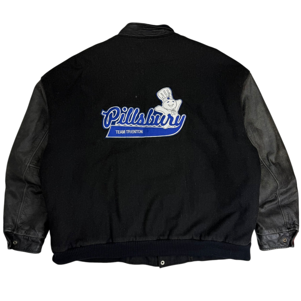 Vintage Pillsbury Team Trenton Varsity Jacket Black