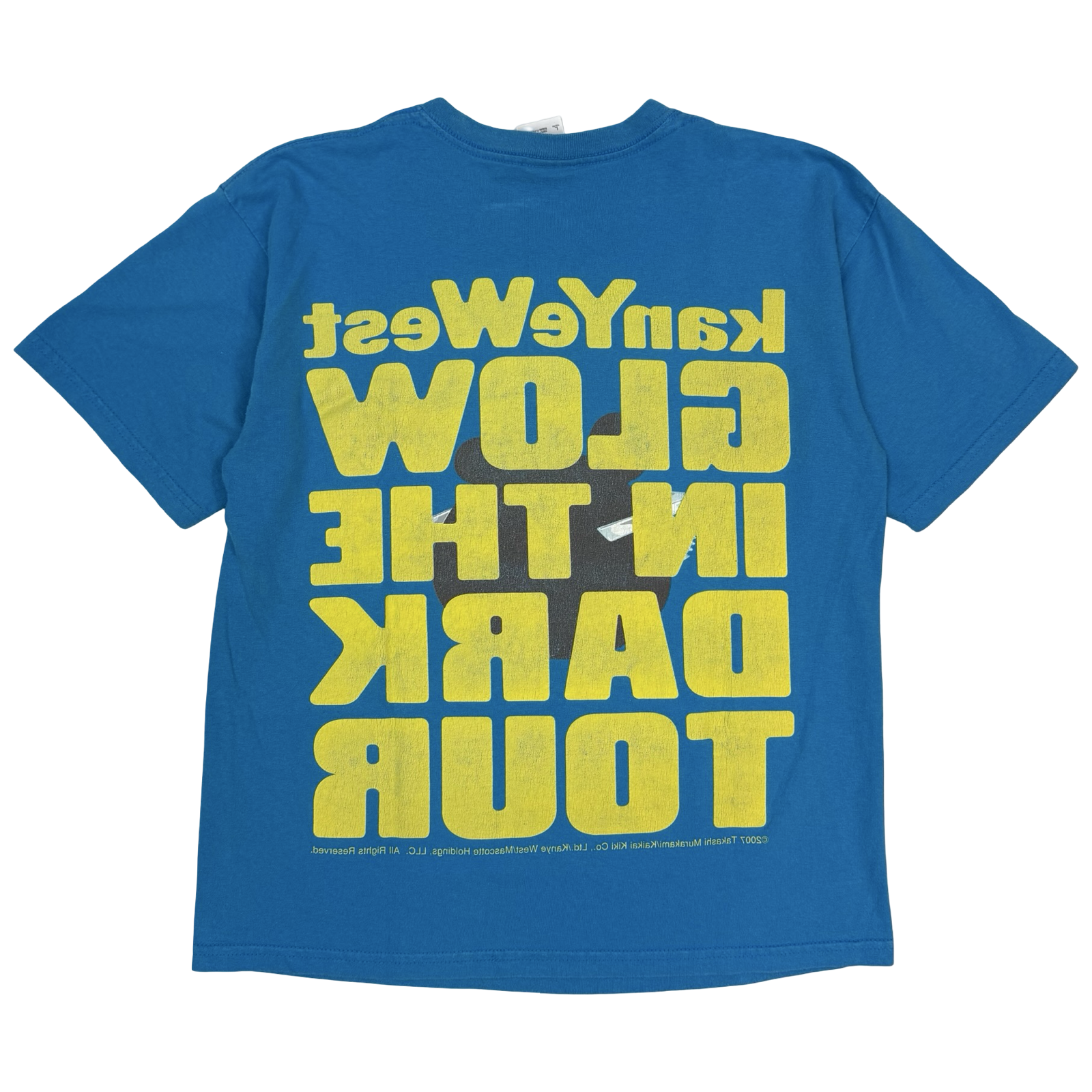 2007 Kanye West Takashi Murakami Glow In The Dark Tour Tee Blue