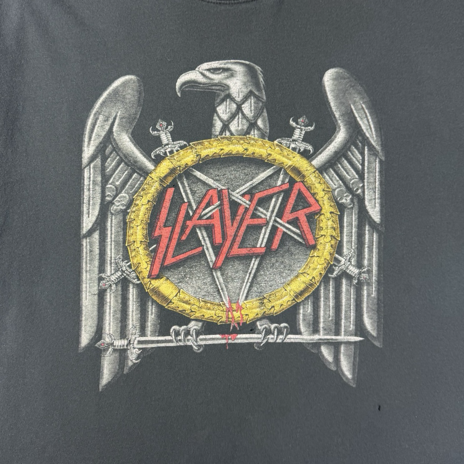 Vintage Slayer Metal Band T-Shirt Faded Black