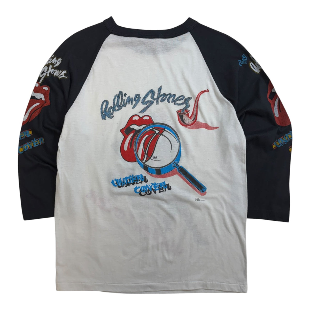 Vintage 1980’s Rolling Stones Undercover Raglan Long-Sleeve White/Black