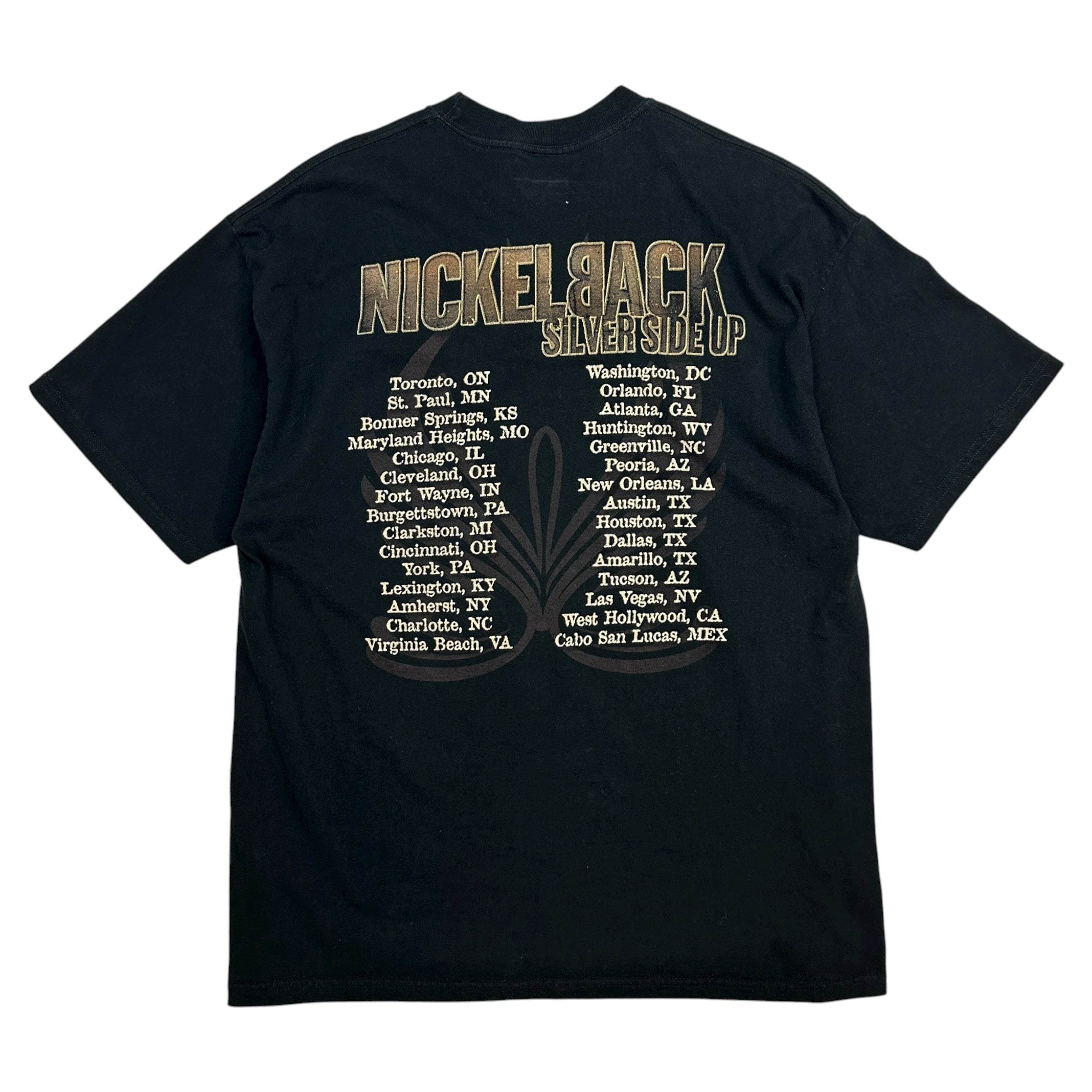 2001 Nickelback Silver Side Up Tour Tee Black