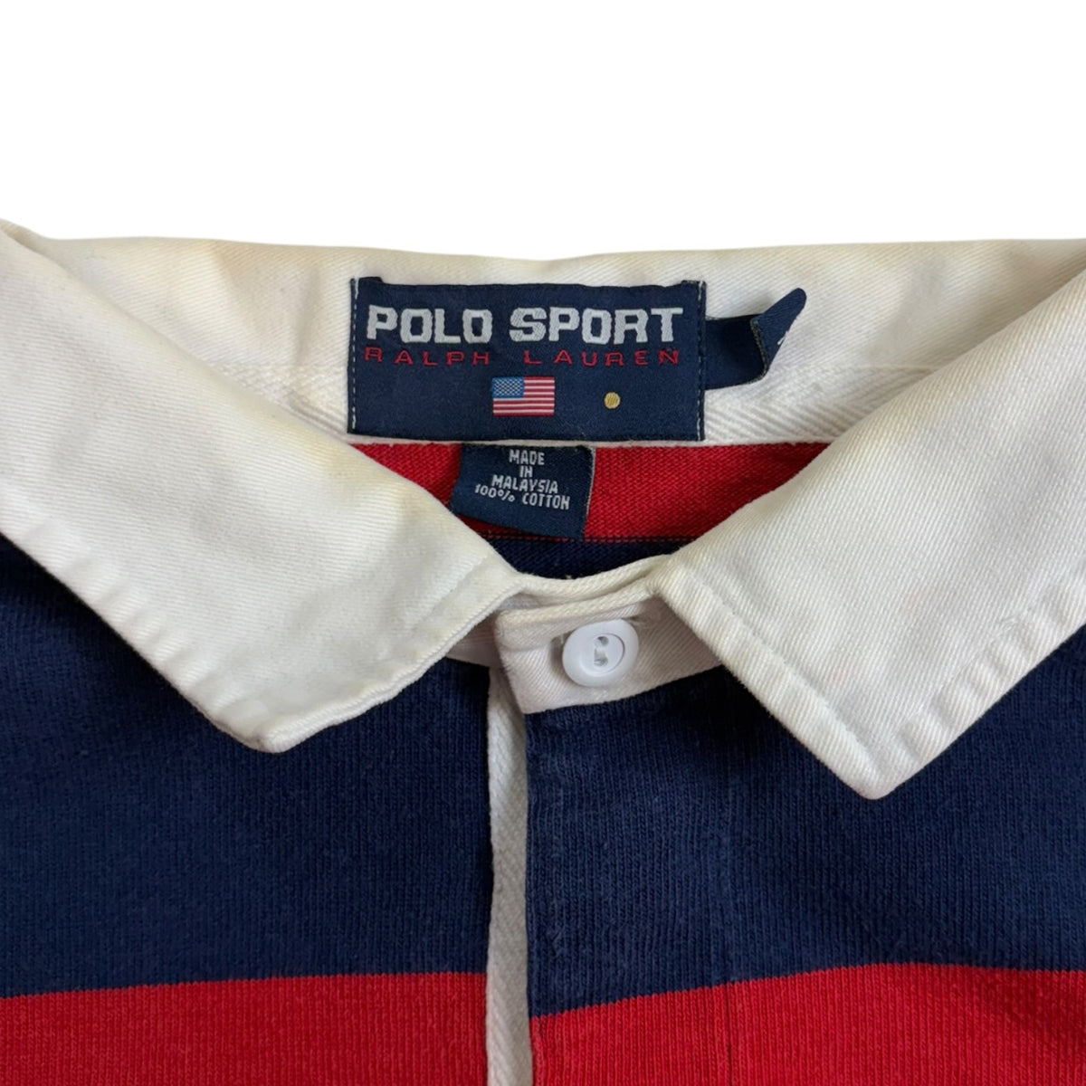 Vintage 90’s Polo Ralph Lauren “Polo Sport” Rugby Long-Sleeve Red/Navy