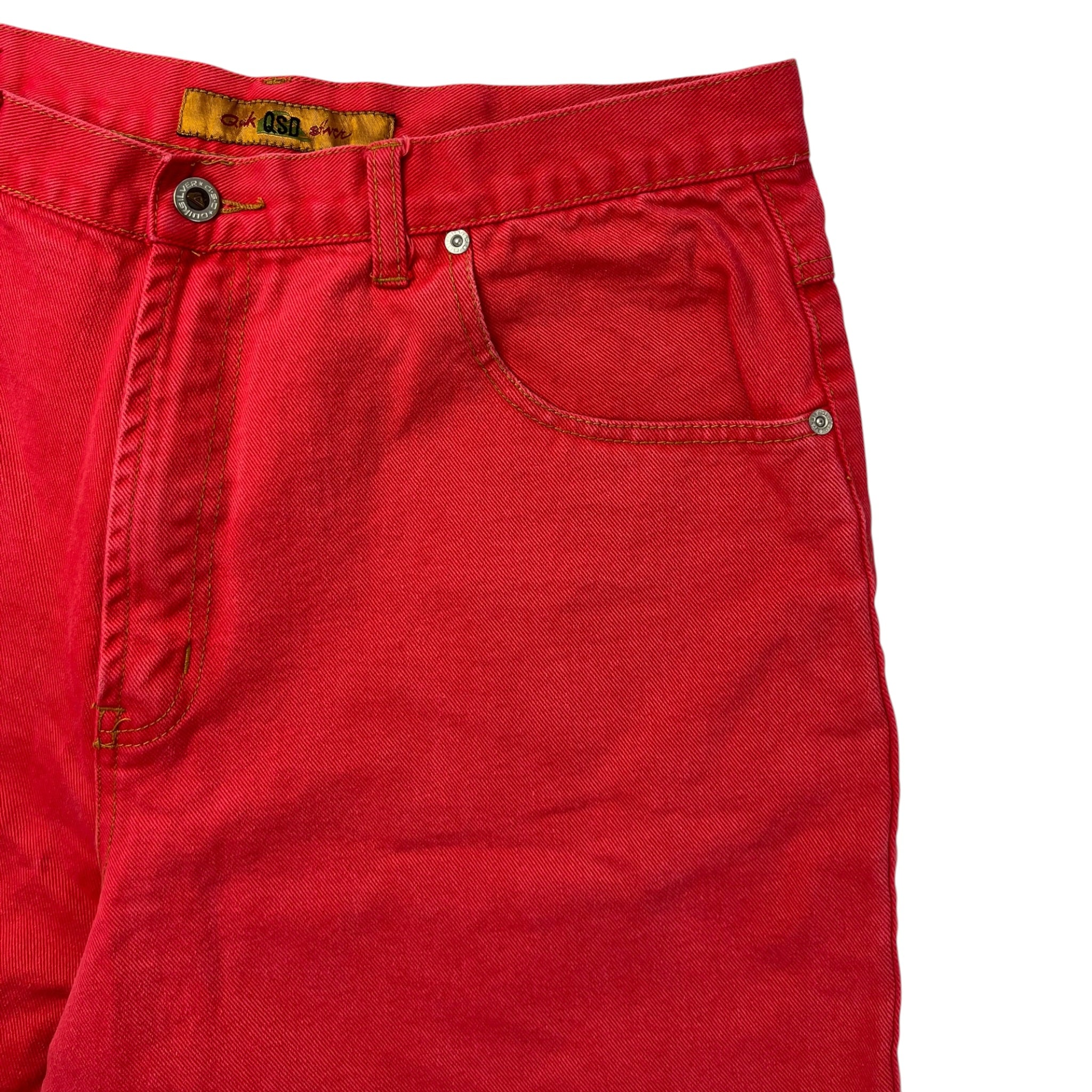 Vintage Quiksilver QSD Red Denim Shorts