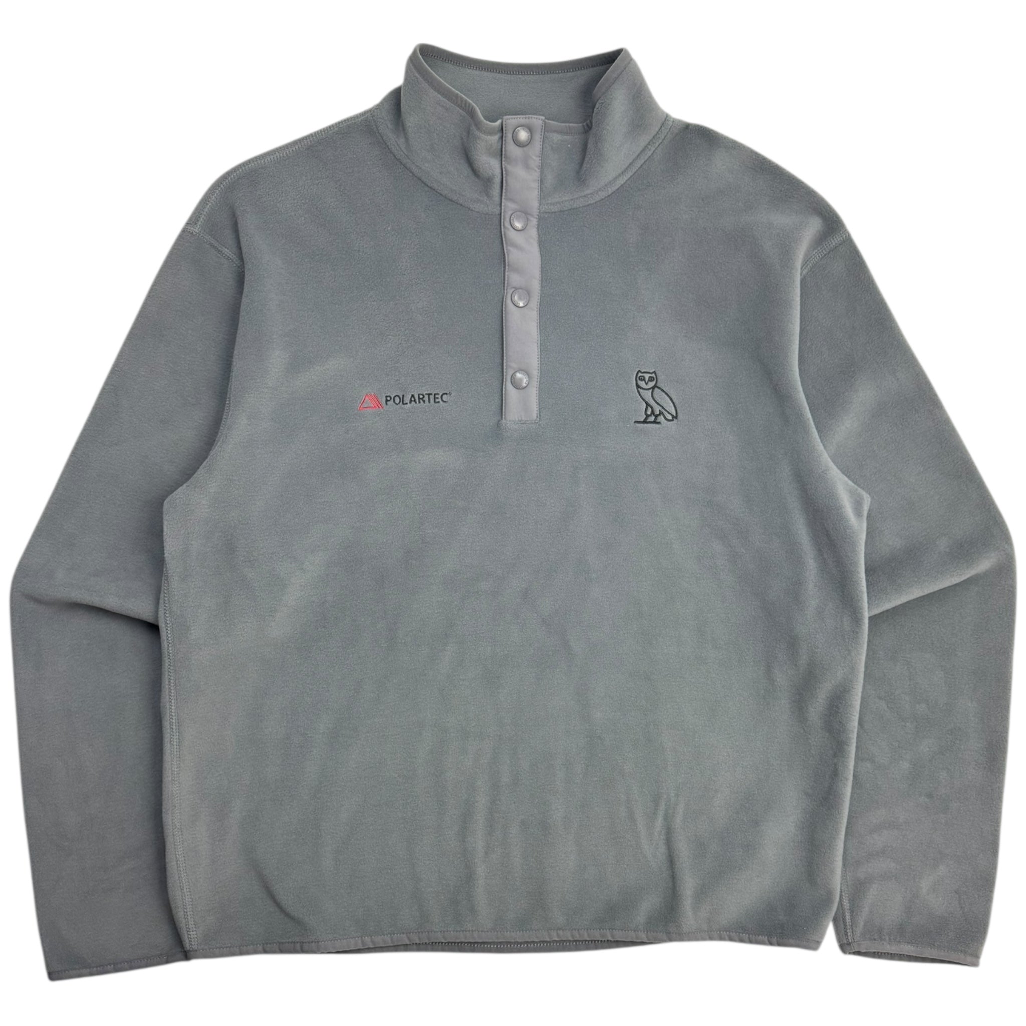 OVO Polartec Thermal Pro Microfleece Mock Neck Light Grey
